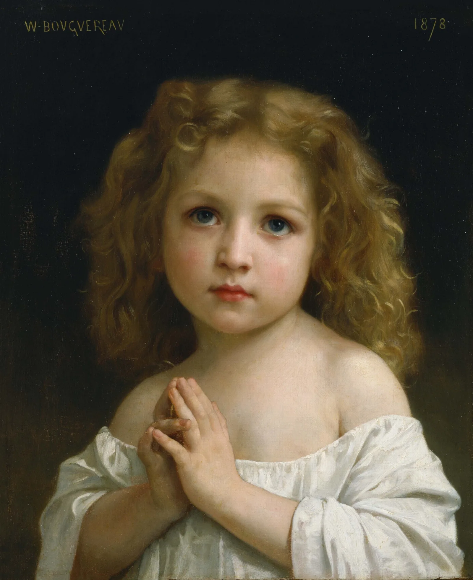 Little Girl Wall Art by William Bouguereau - Canvas Print