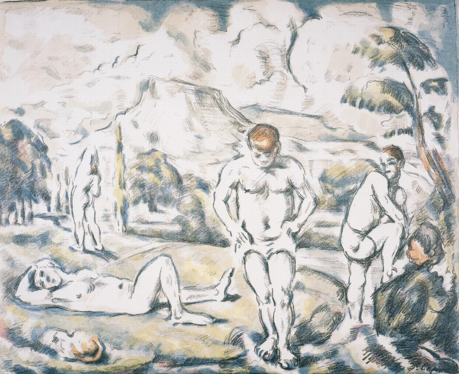 The Bathers 13 Wall Art by Paul Cézanne - Canvas Print