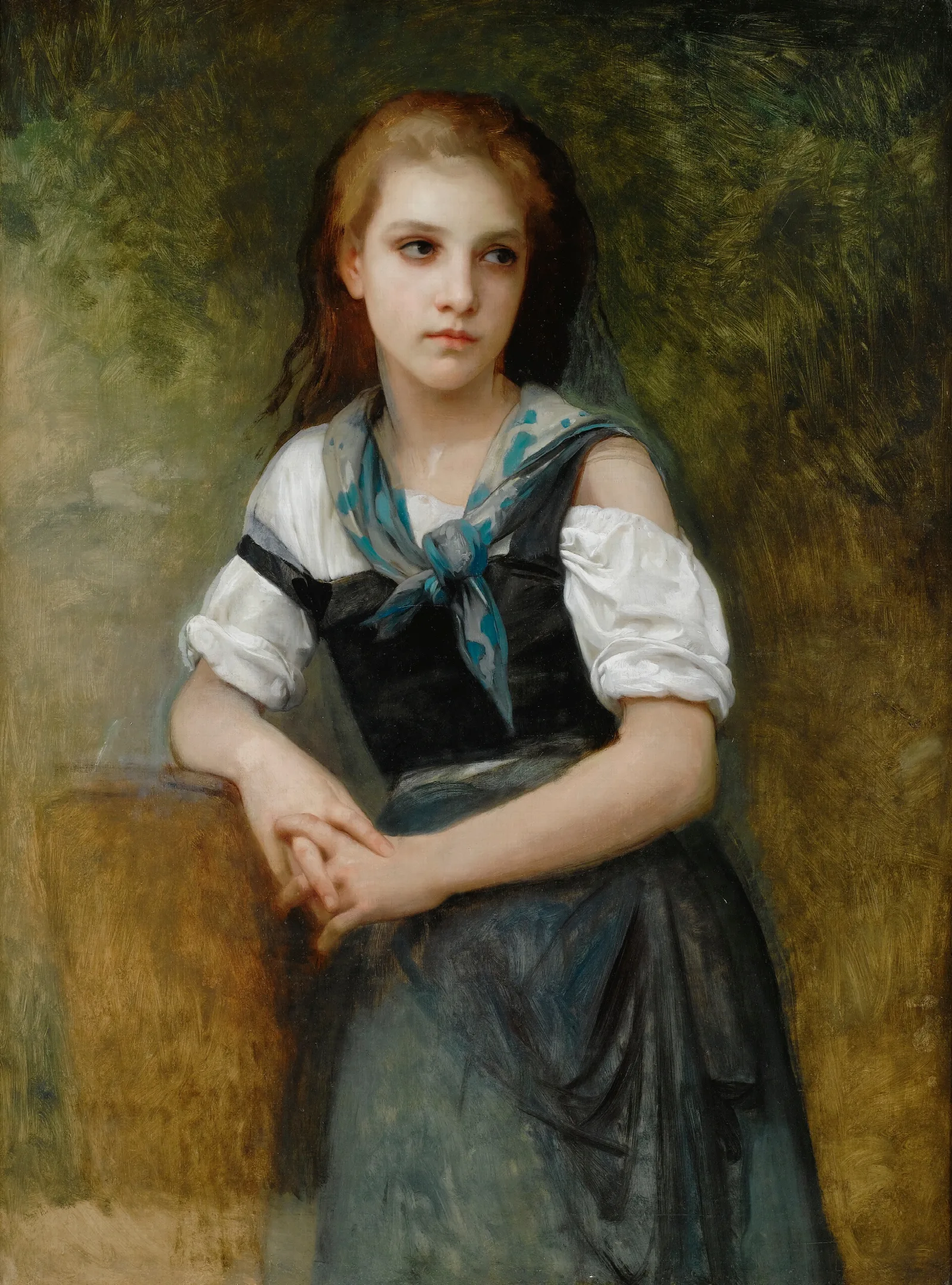A Study For The Secret Wall Art by William Bouguereau - Canvas Print