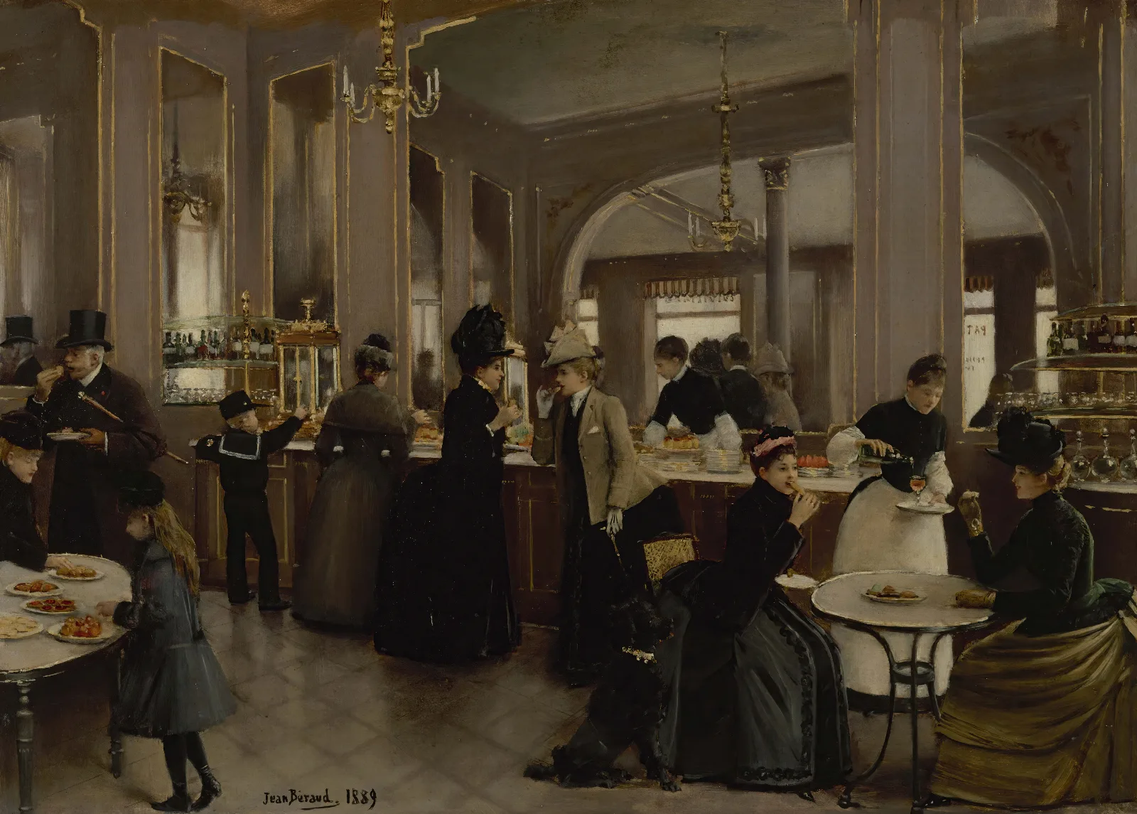 La Patisserie Gloppe Wall Art by Jean Béraud - Canvas Print