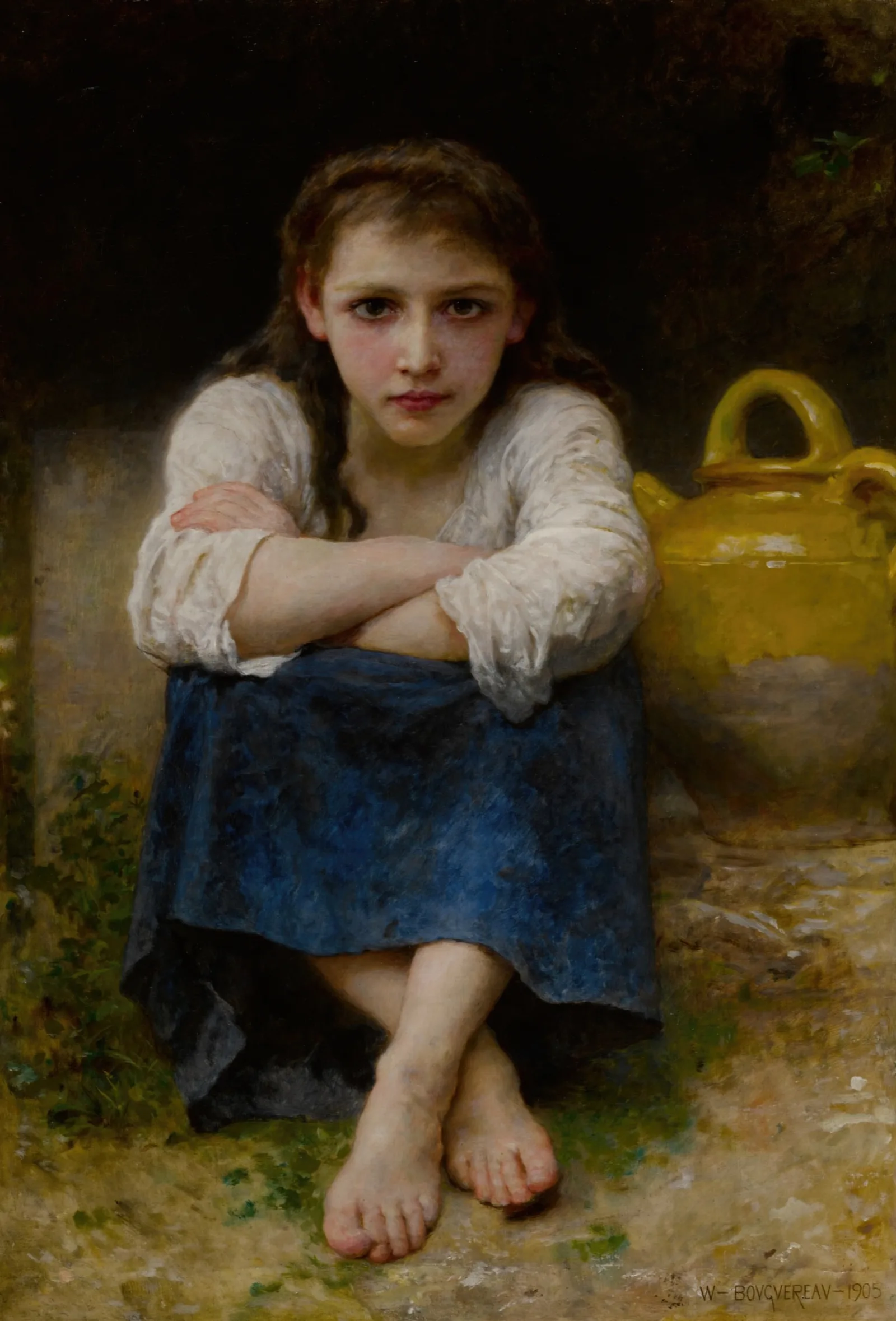 La Serieuse Wall Art by William Bouguereau - Canvas Print