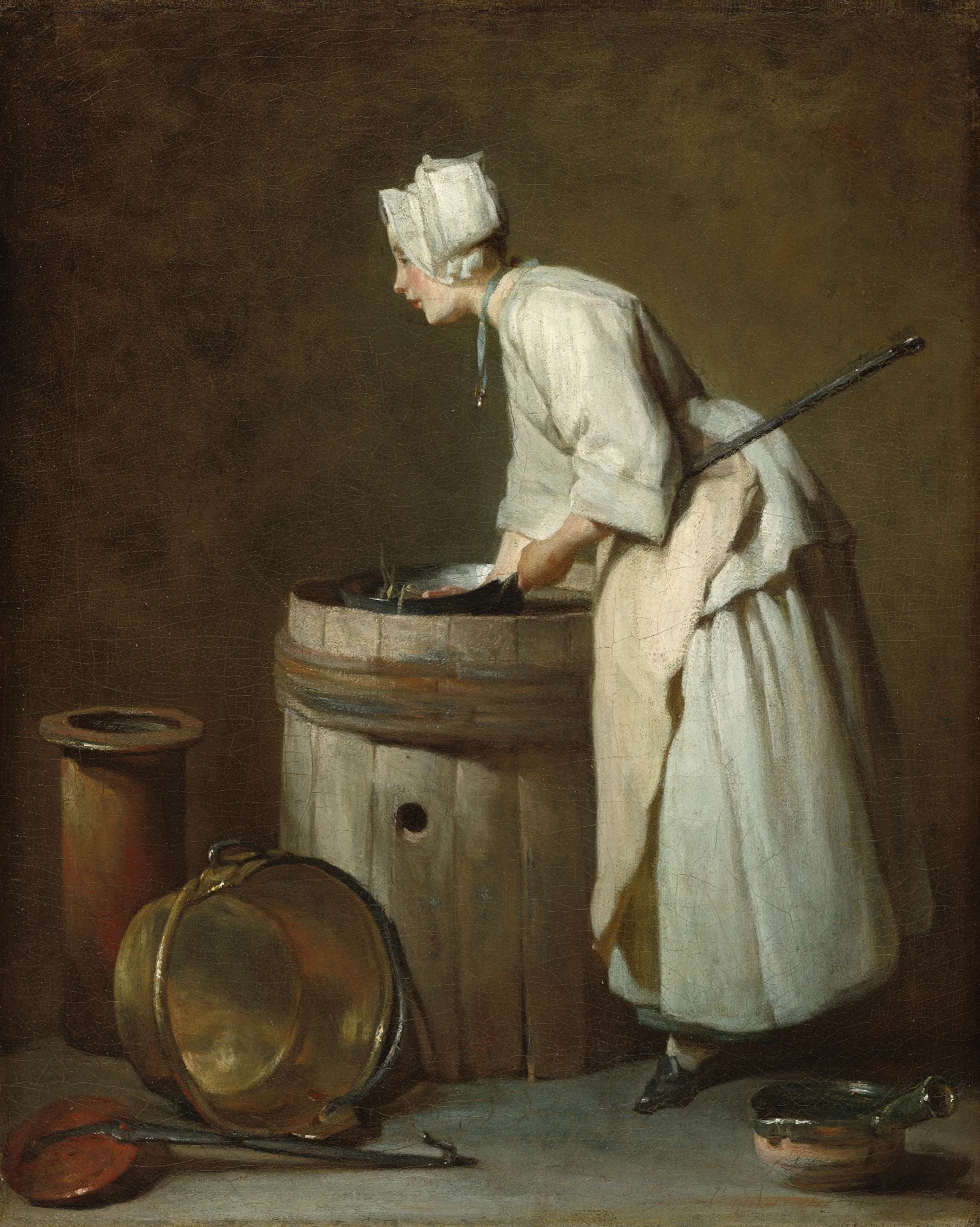 The Scullery Maid Wall Art by Jean Siméon Chardin - Canvas Print