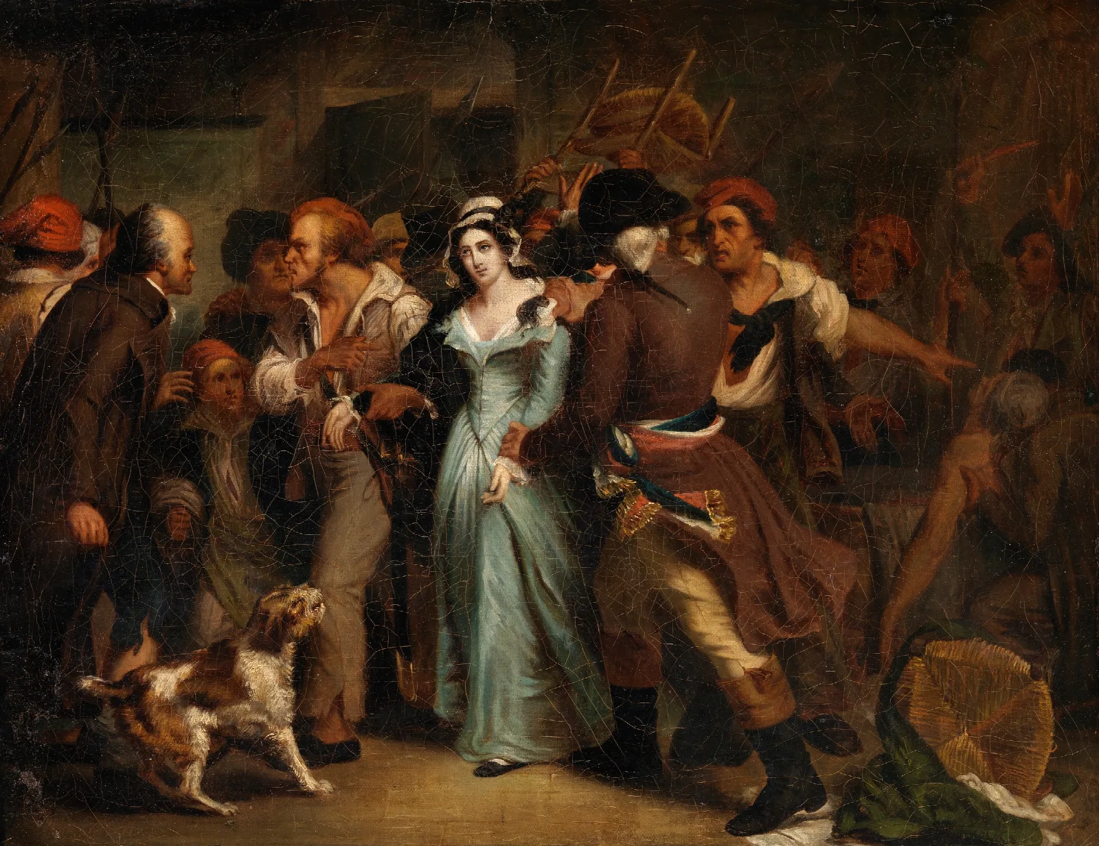 The Arrest Of Charlotte Corday Wall Art by Ary Scheffer - Canvas Print