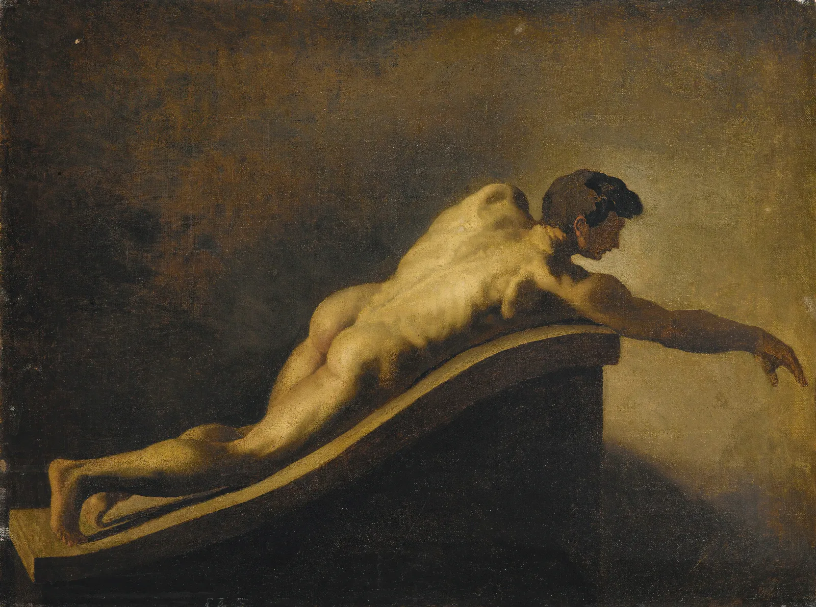 Man Lying Down Wall Art by Théodore Géricault - Canvas Print