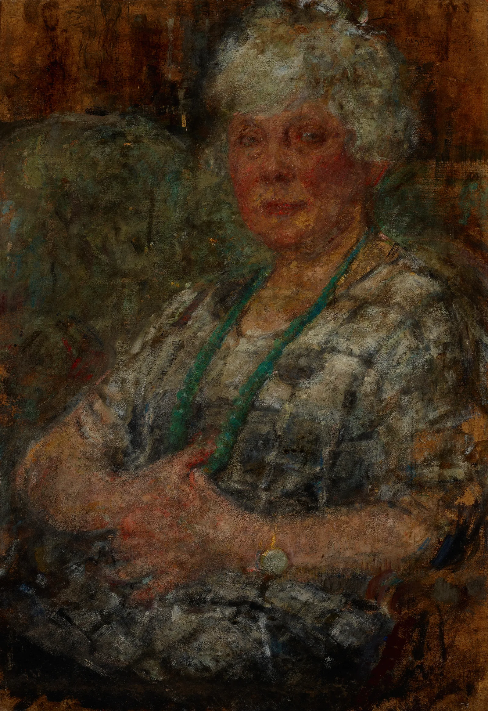 Portrait Of The Painter Thomasson Wall Art by Olga Boznanska - Canvas Print