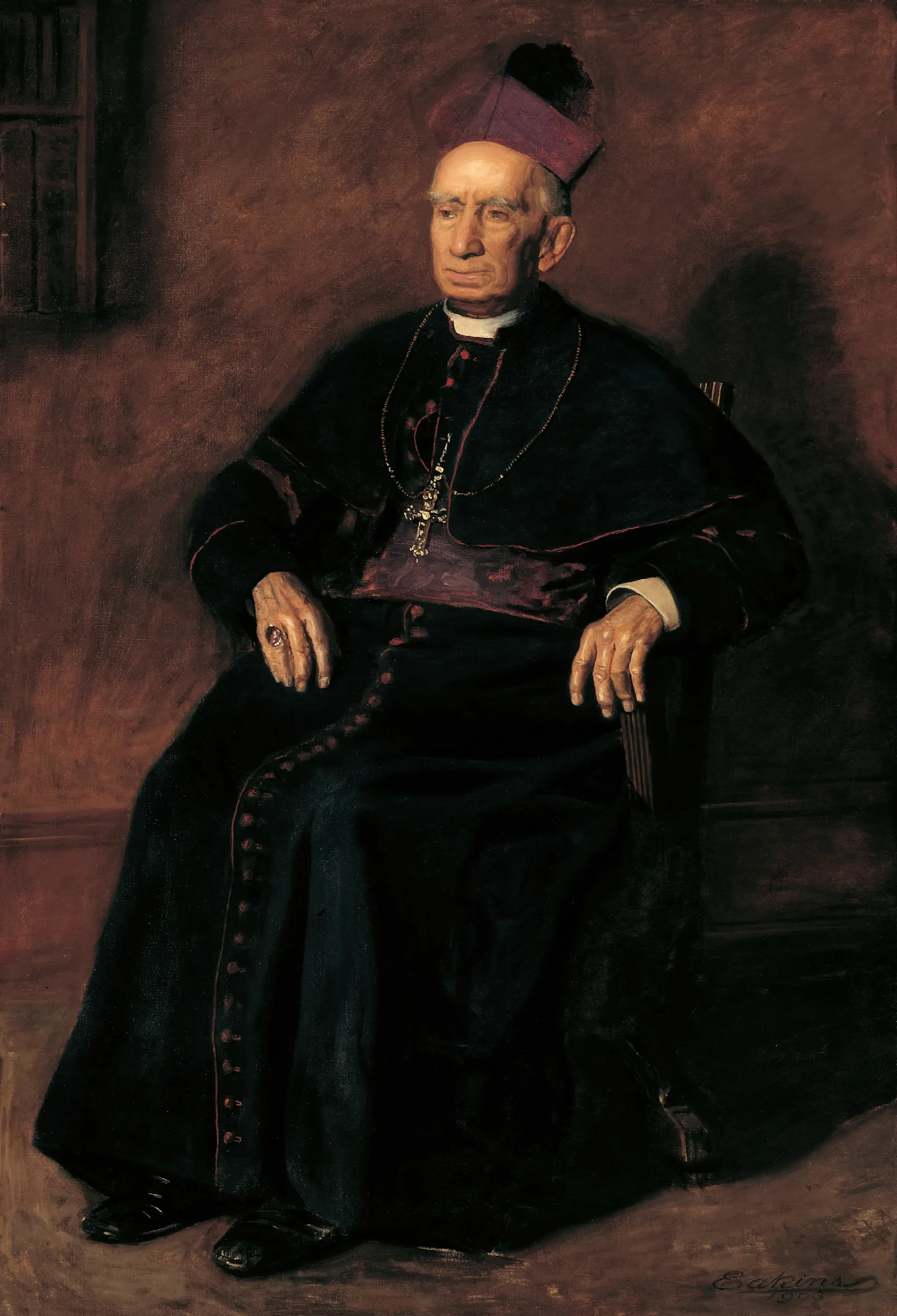 Archbishop William Henry Elder Wall Art by Thomas Eakins - Canvas Print