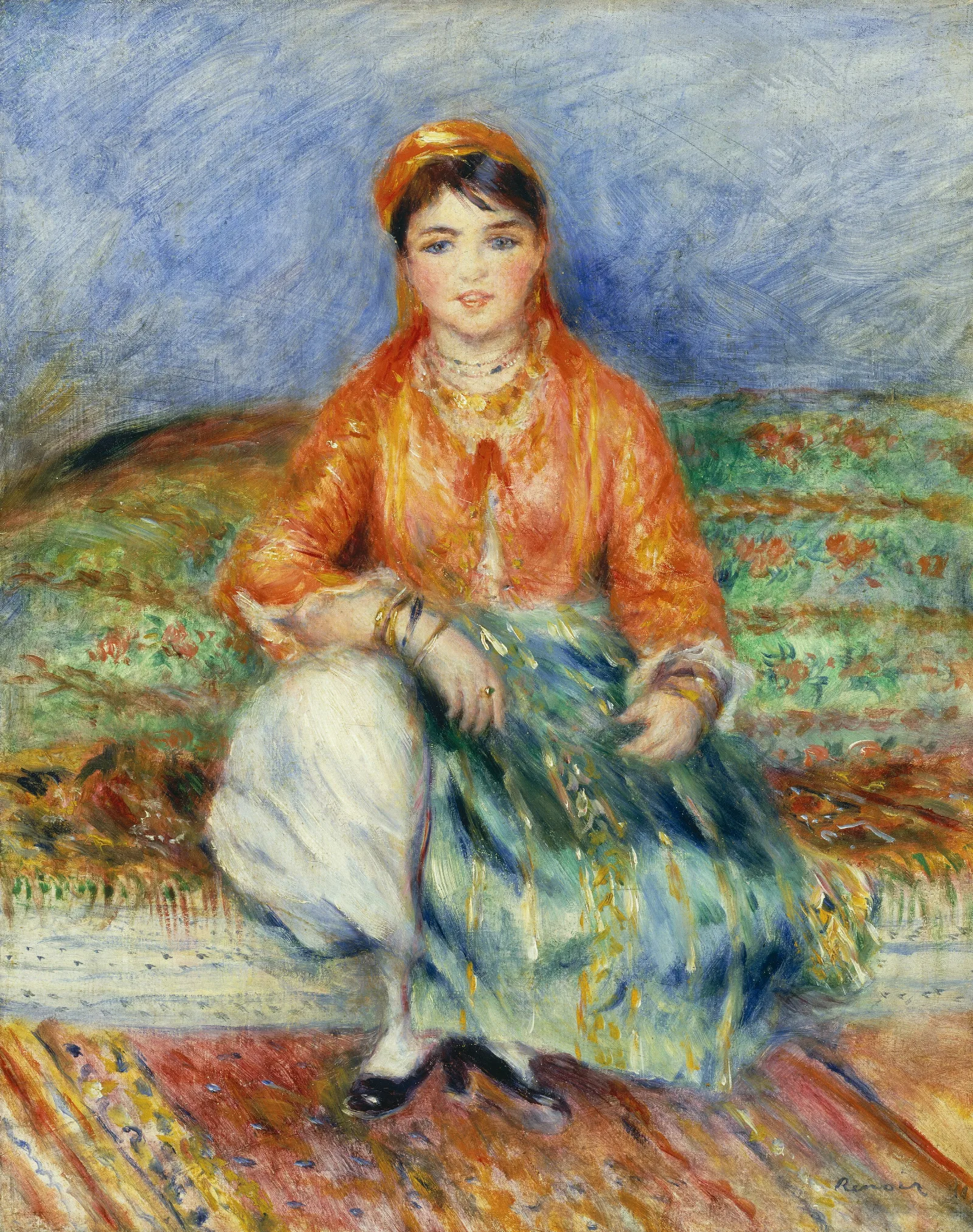 Algerian Girl Wall Art by Pierre-Auguste Renoir - Canvas Print
