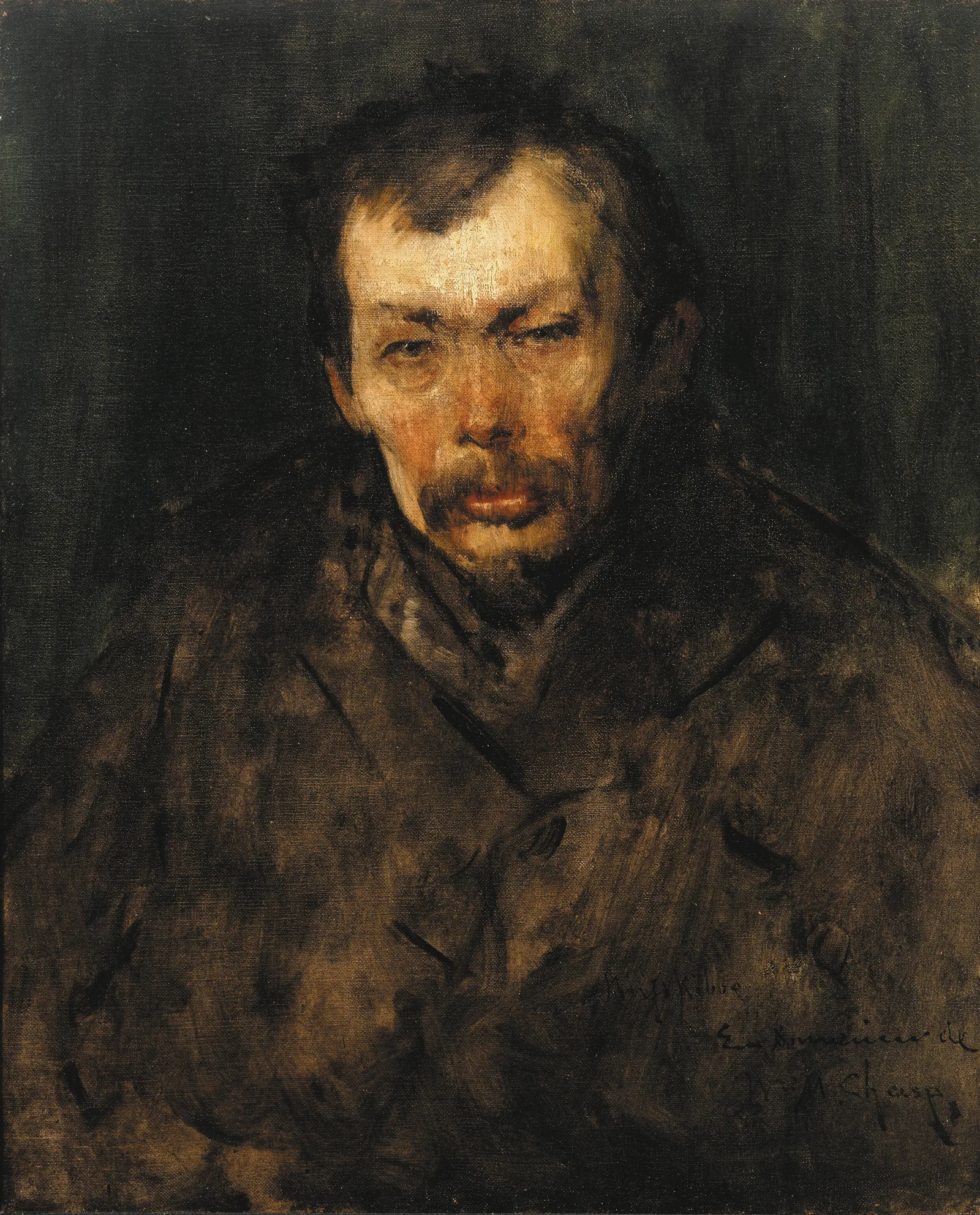 Portrait Of A Man 302 Wall Art by William Merritt Chase - Canvas Print