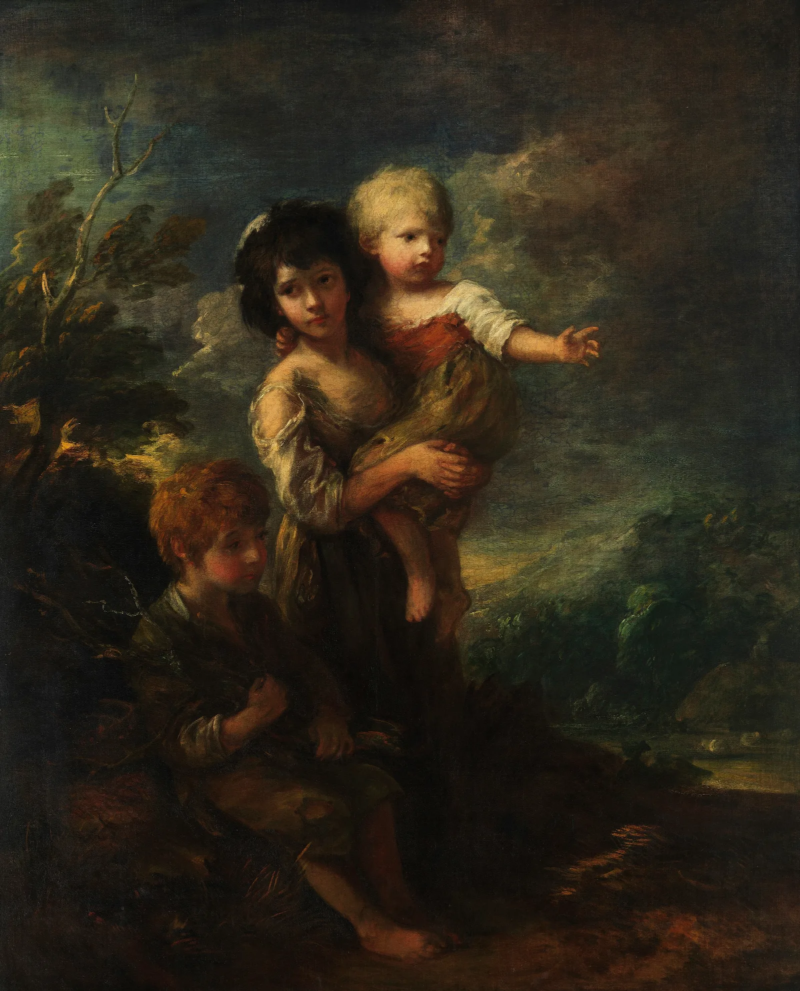 Cottage Children The Wood Gatherers Wall Art by Thomas Gainsborough - Canvas Print