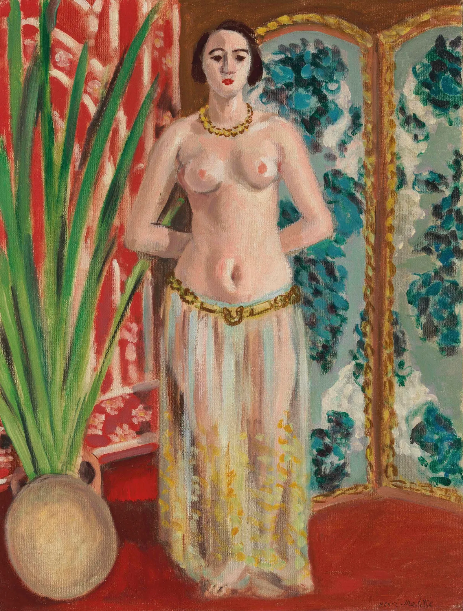 Odalisque Mains Dans Le Dos Wall Art by Henri Matisse - Canvas Print