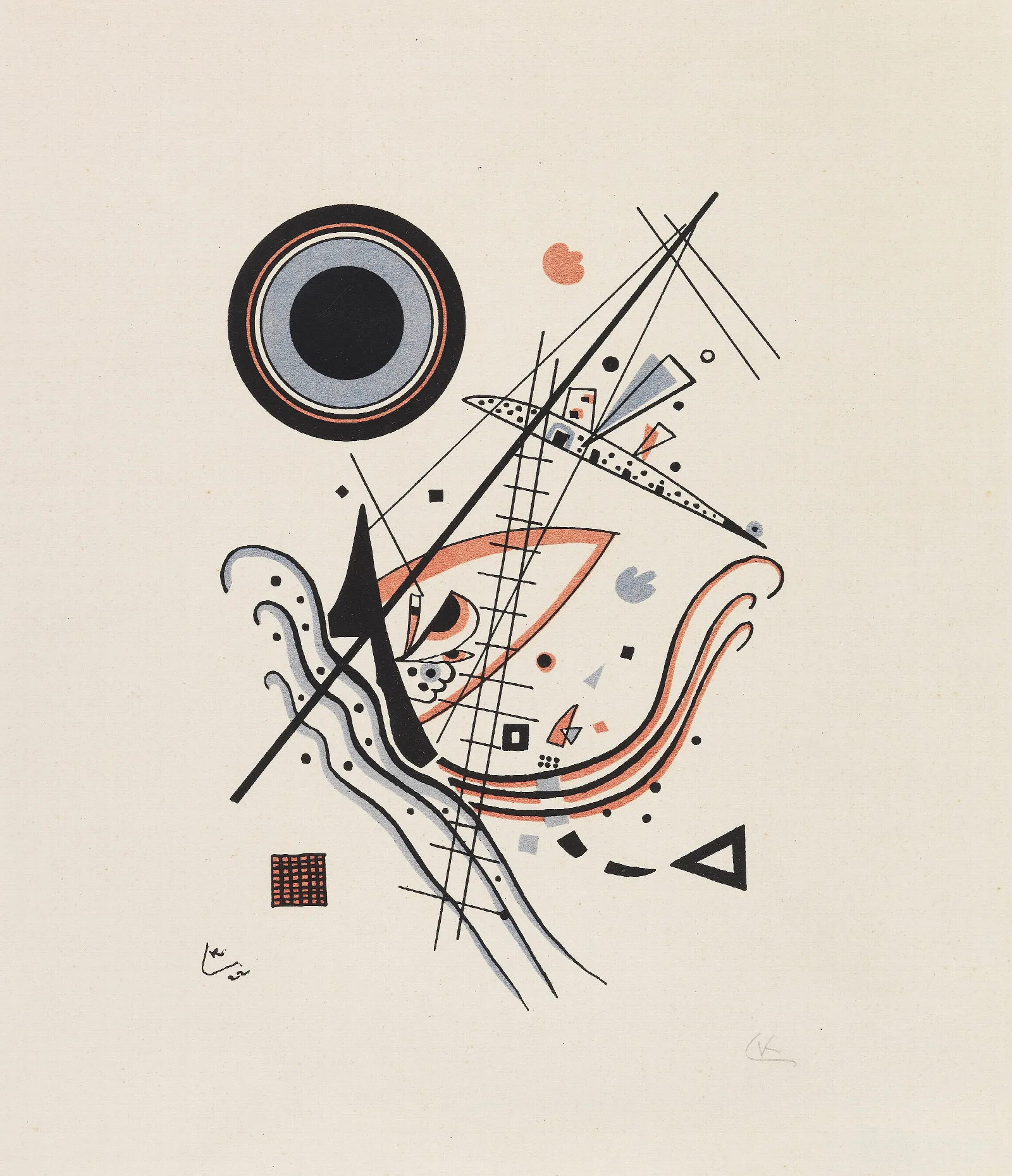 Lithographie Blau Wall Art by Wassily Kandinsky - Canvas Print