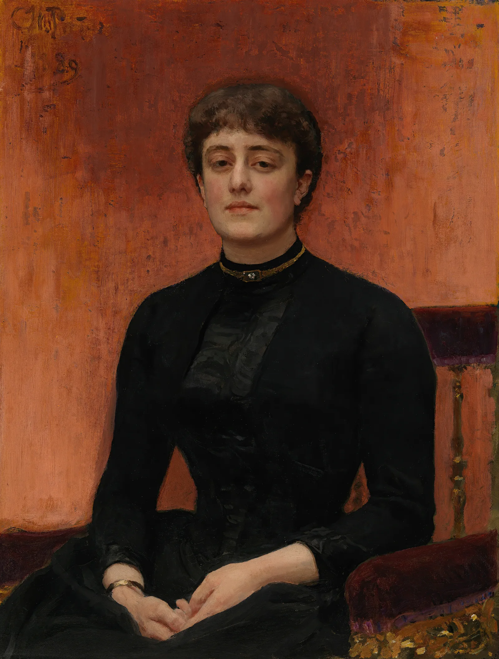 Portrait Of Jelizaveta Zvantseva Wall Art by Ilya Efimovich Repin - Canvas Print
