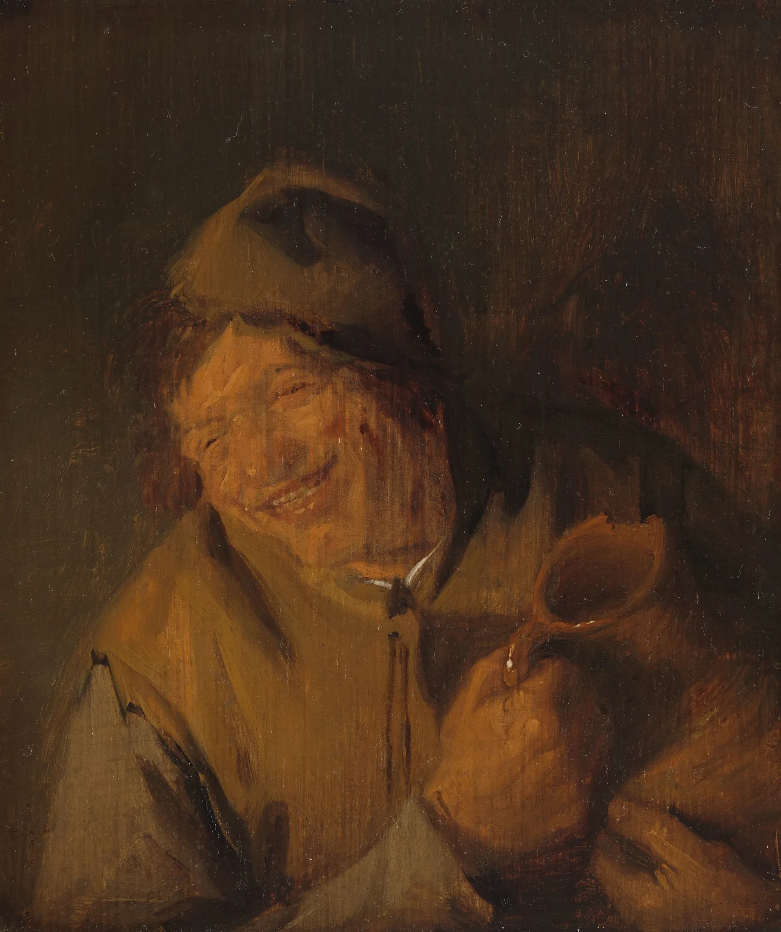 The Merry Peasant Wall Art by Adriaen van Ostade - Canvas Print
