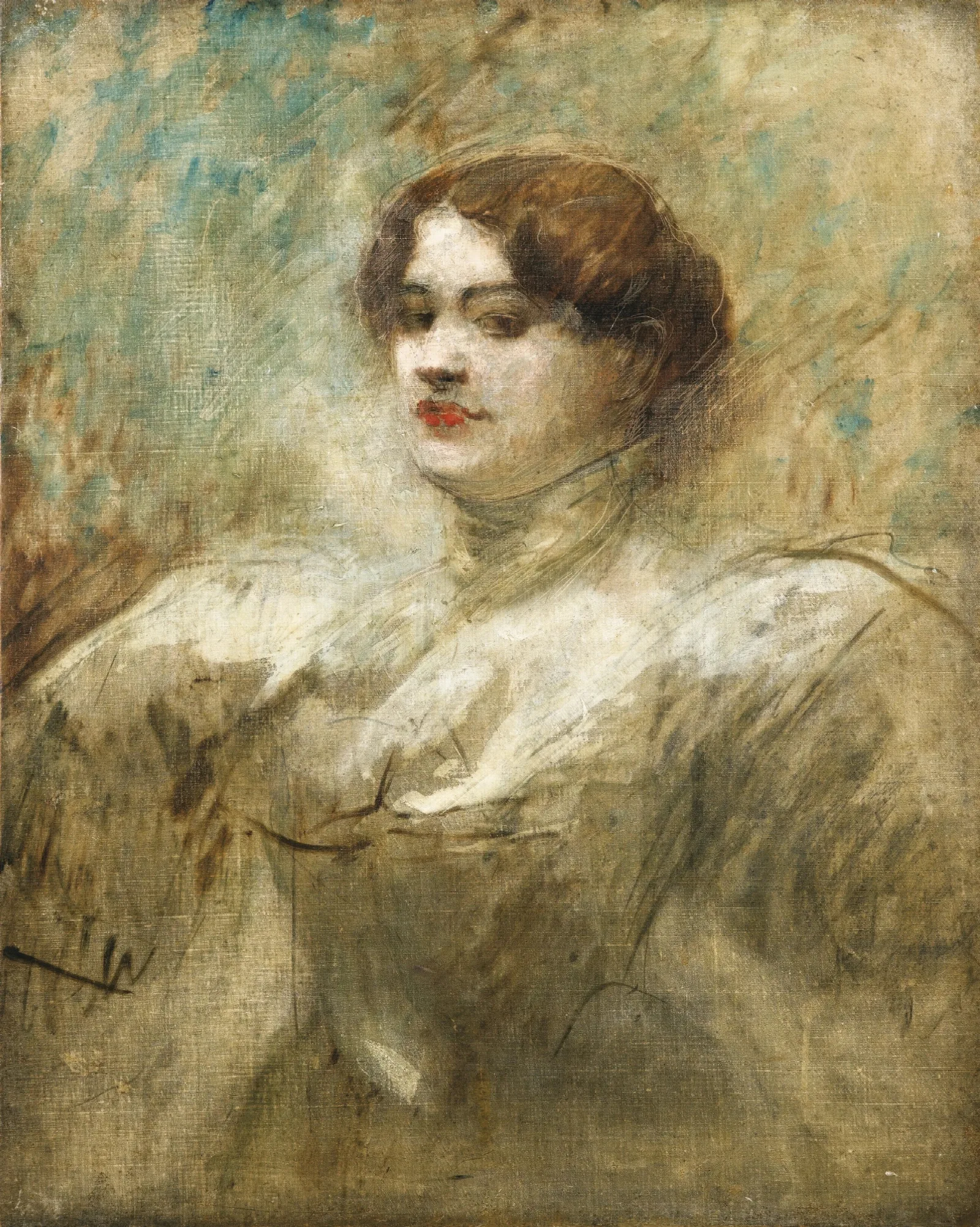 Portrait Presume De Mademoiselle Lender Wall Art by Jean-Louis Forain - Canvas Print