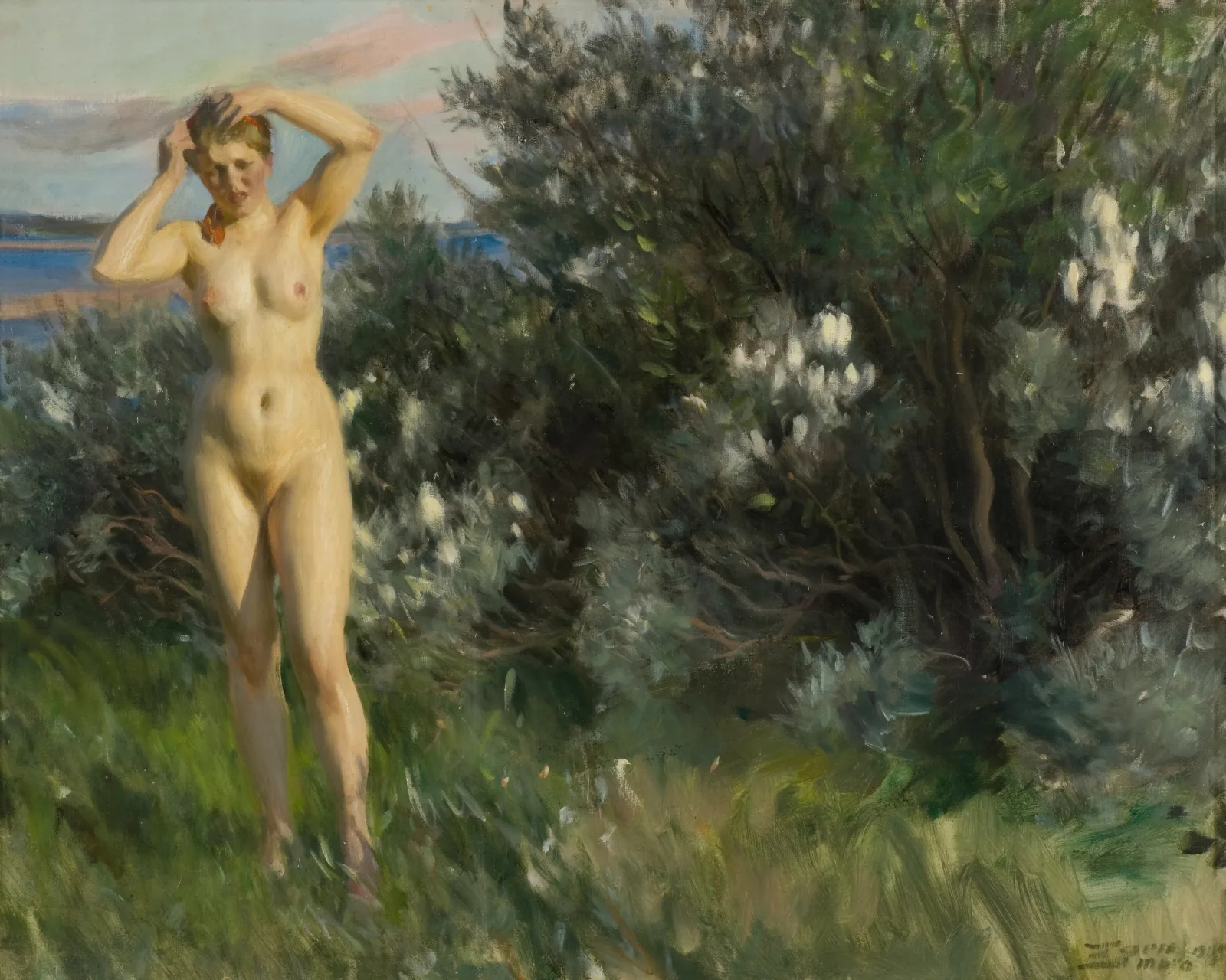 By Lake Siljan Wall Art by Anders Zorn - Canvas Print