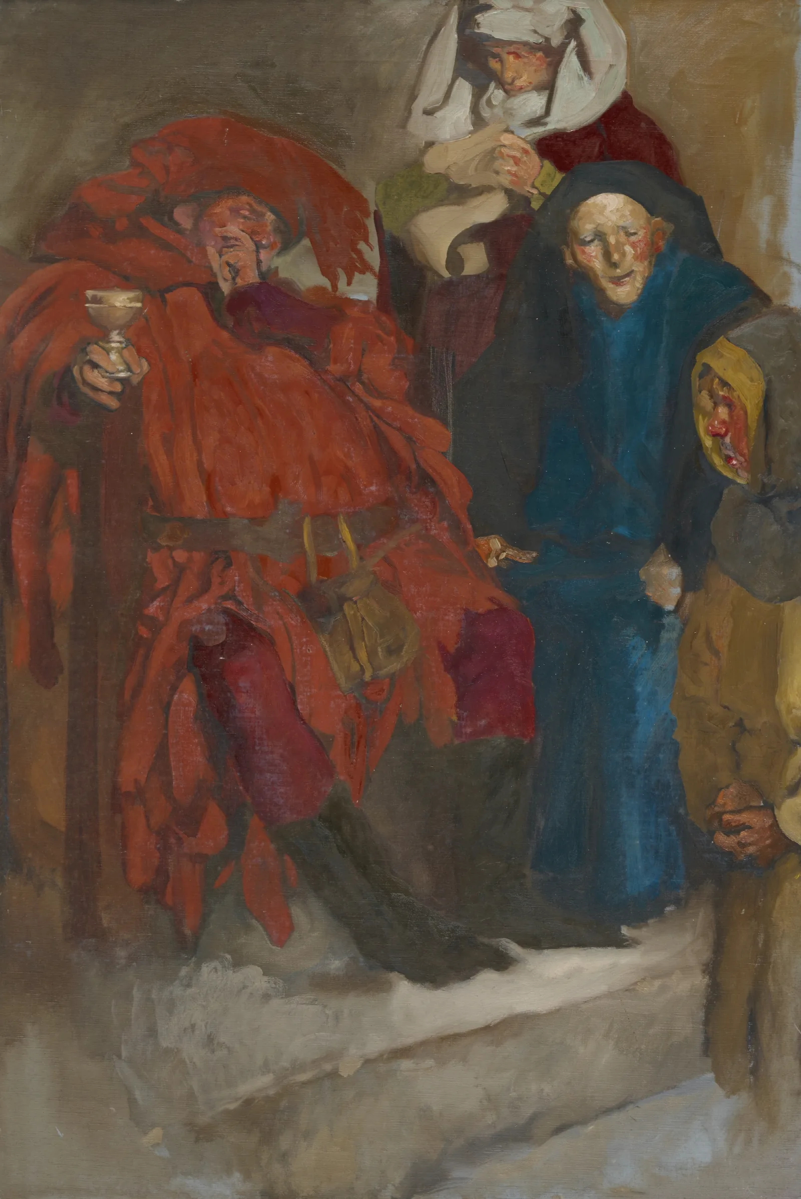 Compositional Study Possibly For The Merry Wives Of Windsor Wall Art by Edwin Austin Abbey - Canvas Print