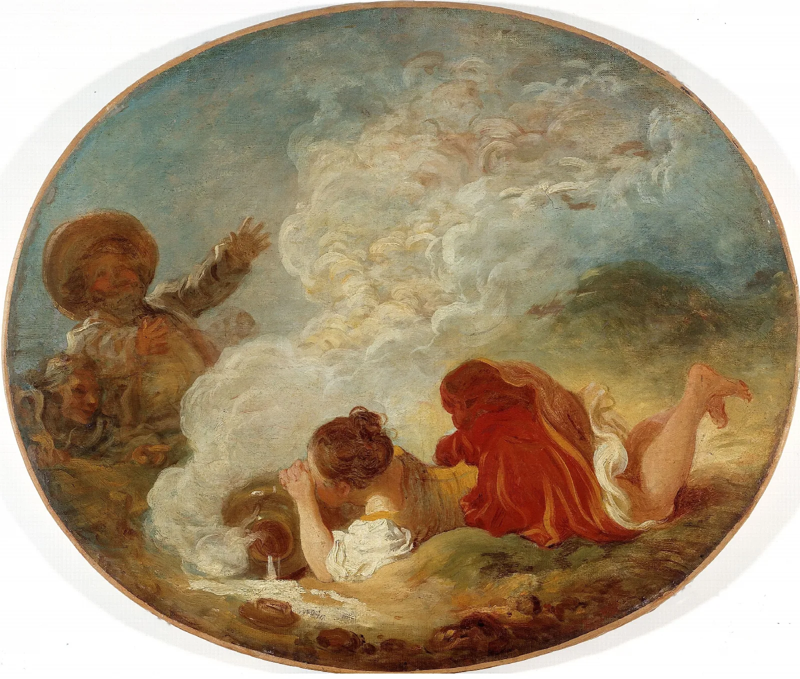 Perrette Et Le Pot Au Lait Wall Art by Jean-Honoré Fragonard - Canvas Print