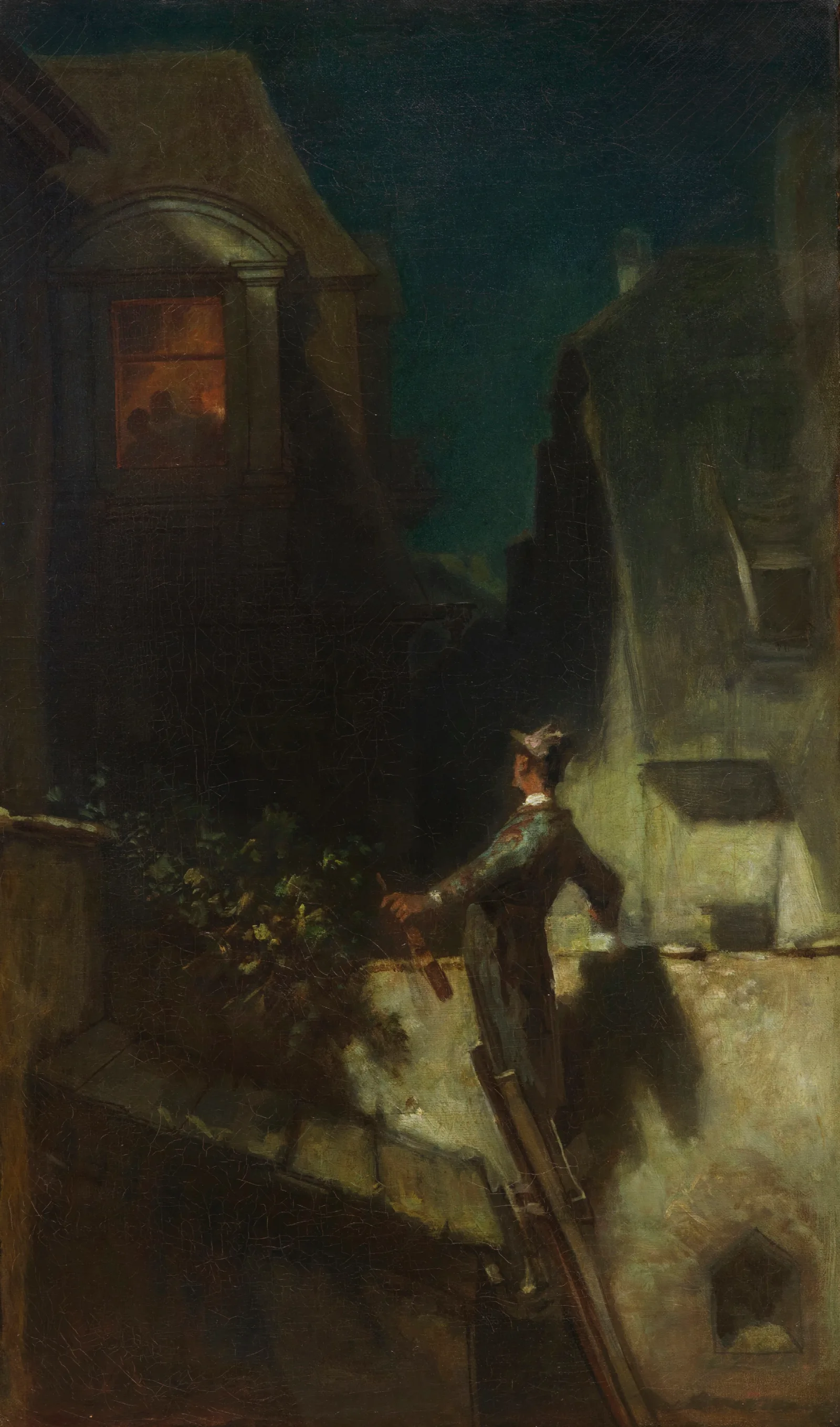 Der Mondscheingeiger Wall Art by Carl Spitzweg - Canvas Print