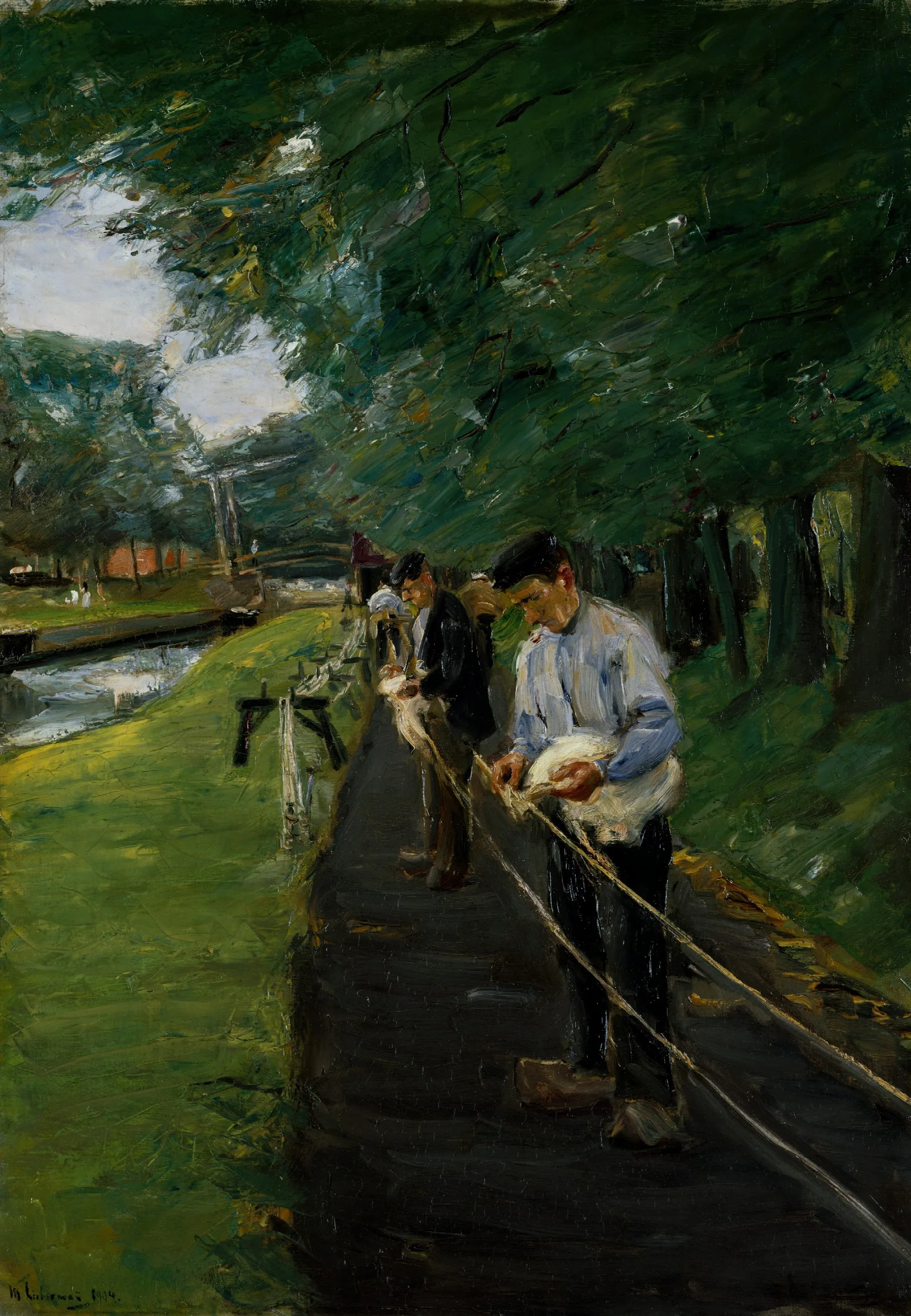 The Ropewalk In Edam Wall Art by Max Liebermann - Canvas Print