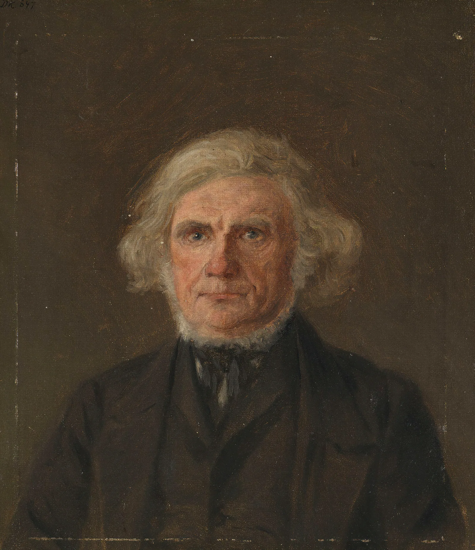Old Man Portrait Study Wall Art by Adolph Tidemand - Canvas Print