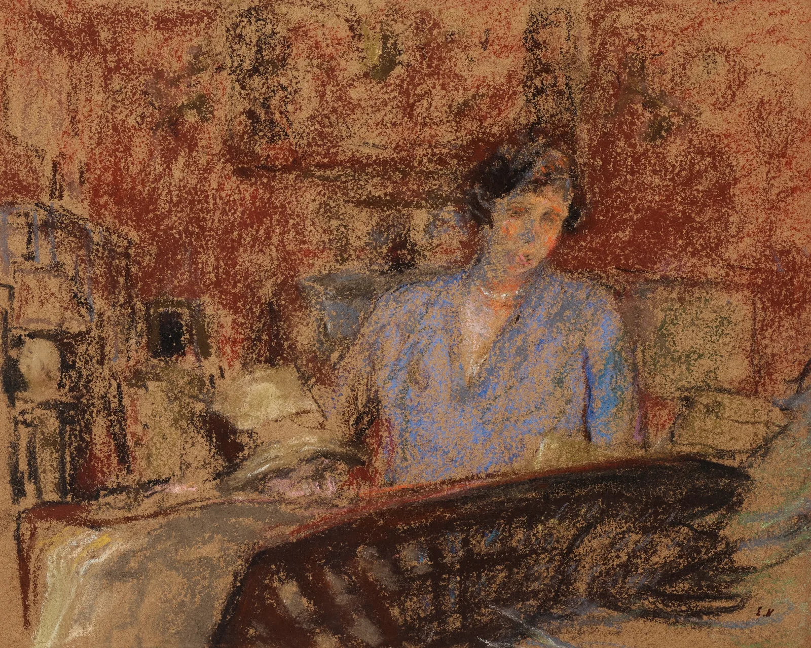 Etude Pour Le Portrait De Madame Lucien Sauphar Wall Art by Édouard Vuillard - Canvas Print