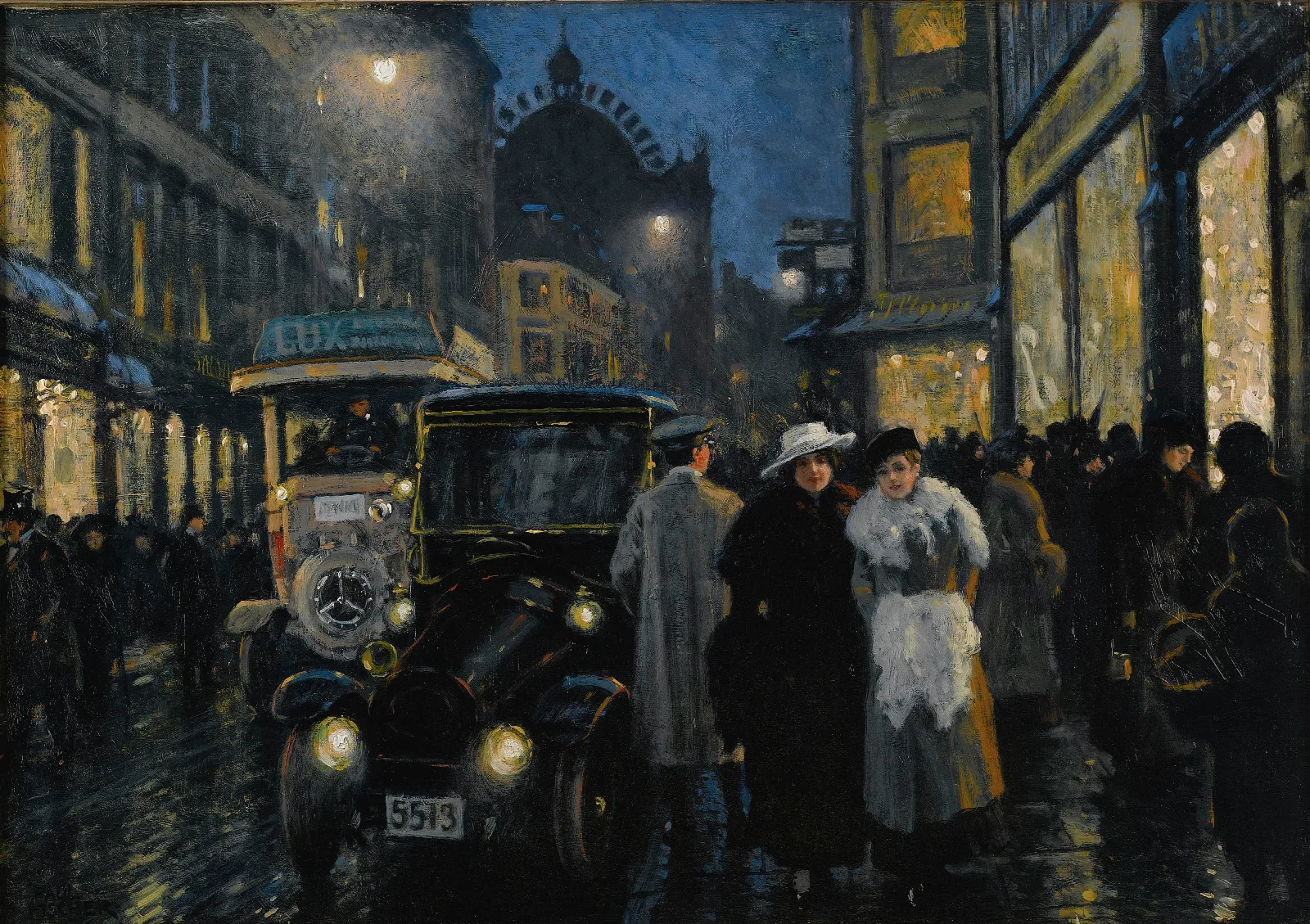 An Evening Stroll On The Boulevard Wall Art by Paul Fischer - Canvas Print