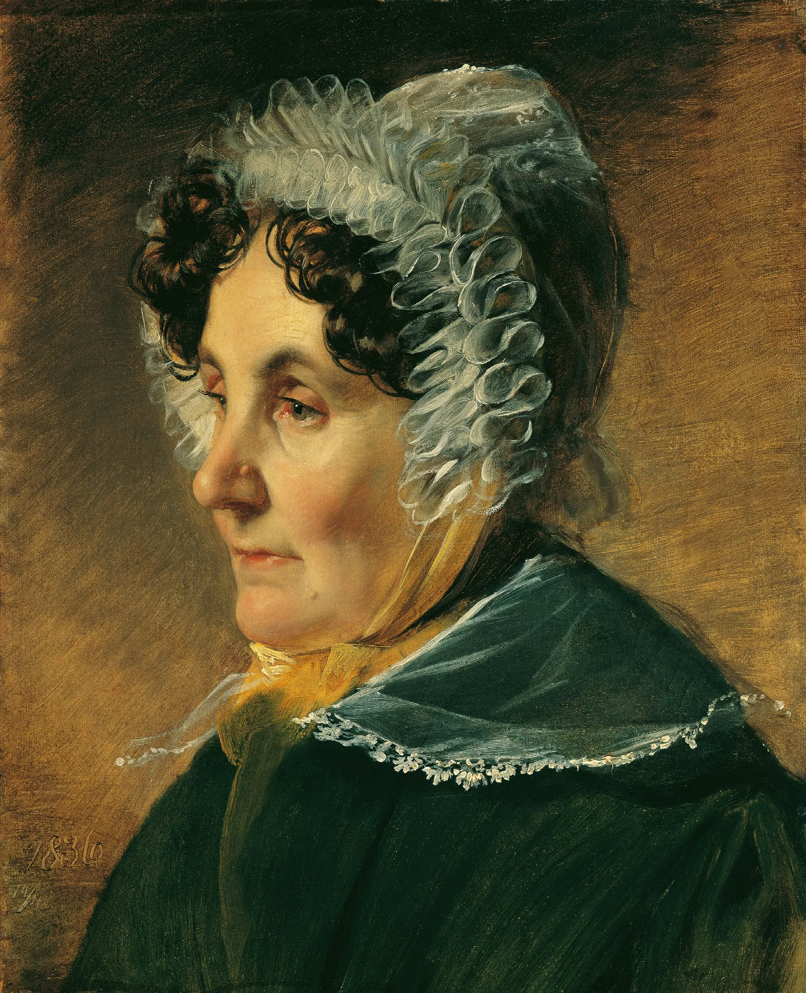 Theresia Amerling Mutter Des Kunstlers Wall Art by Friedrich von Amerling - Canvas Print