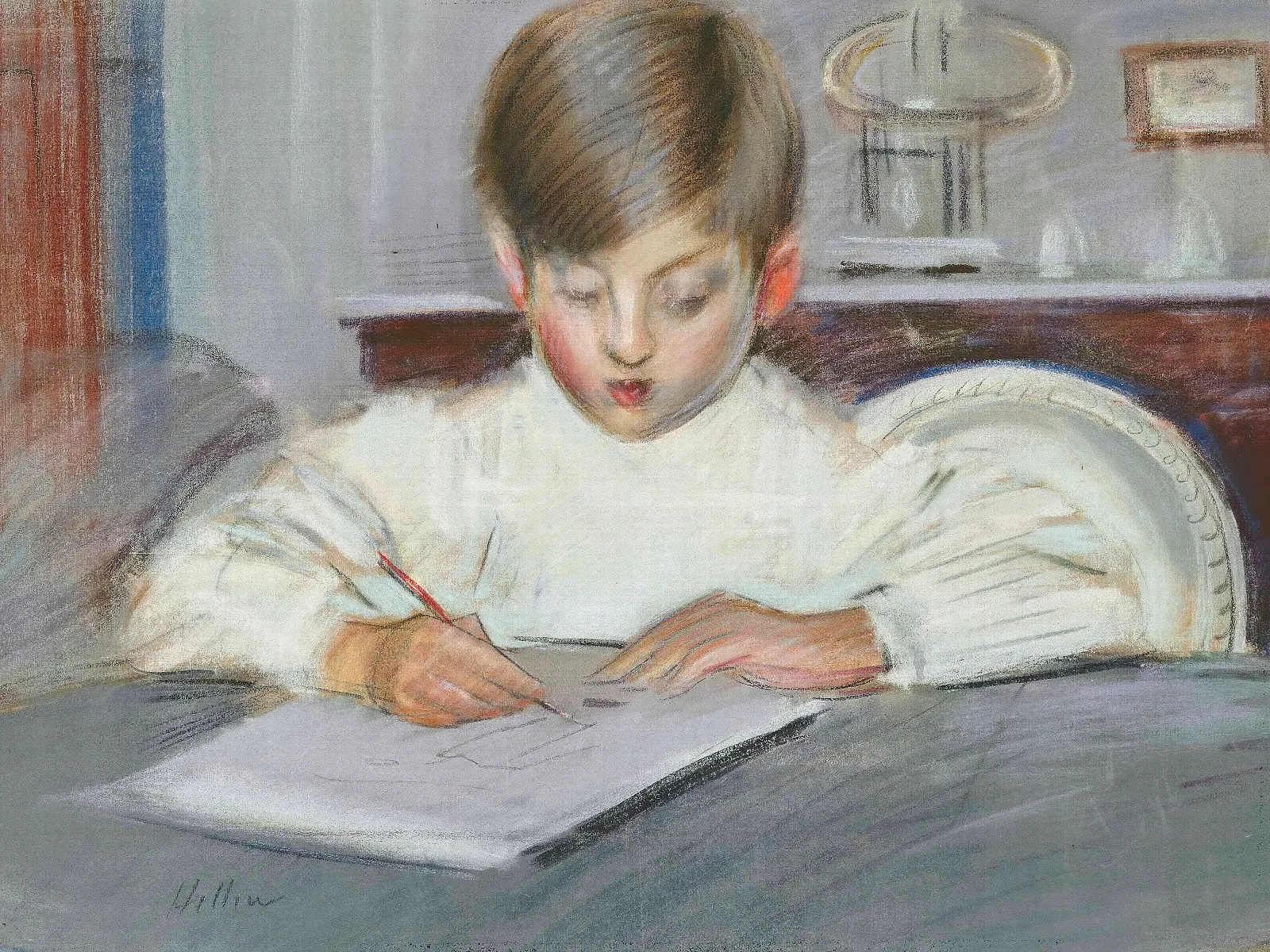 The Drawing Lesson 8 Wall Art by Paul César Helleu - Canvas Print