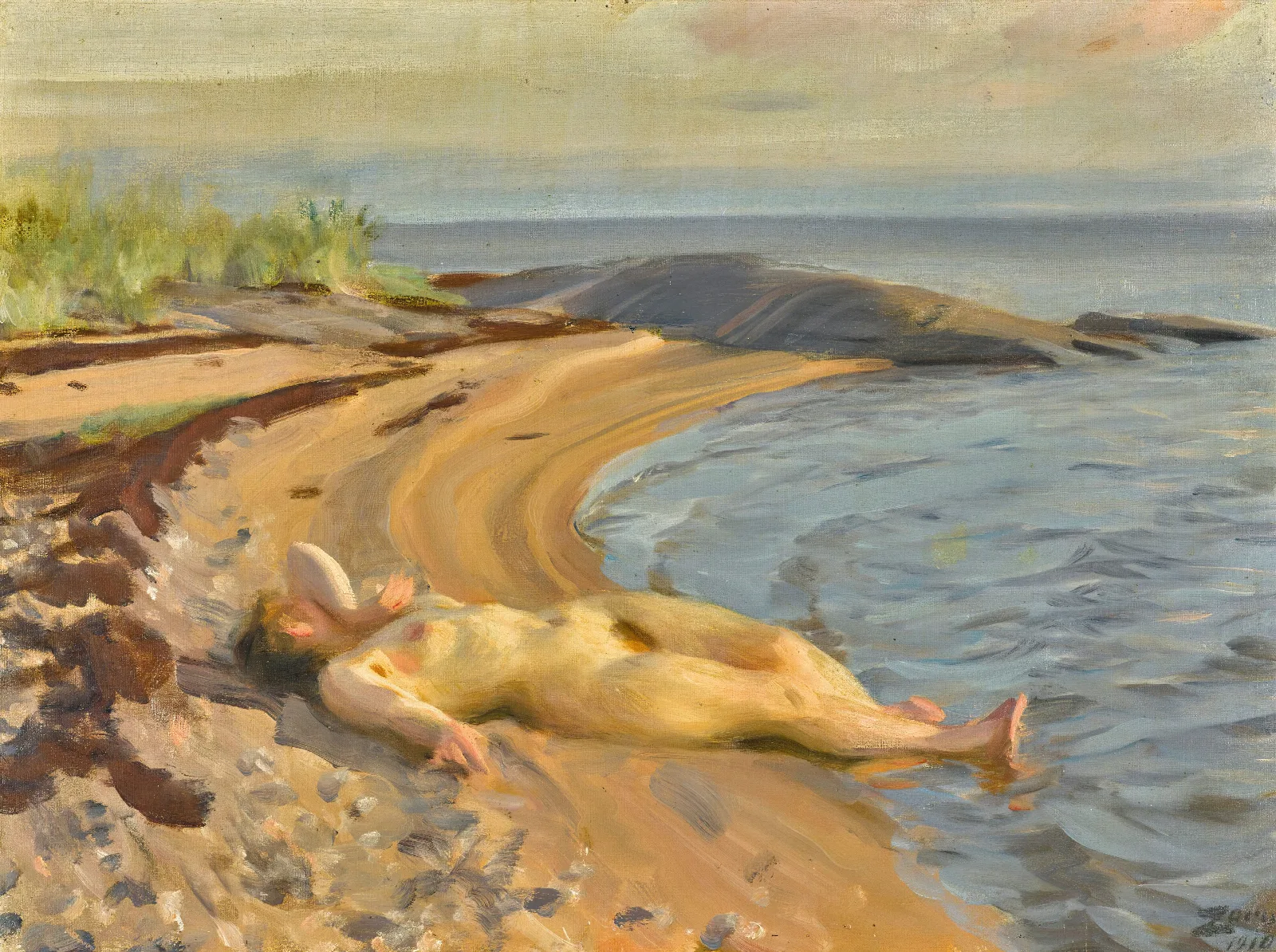 On The Beach 5 Wall Art by Anders Zorn - Canvas Print