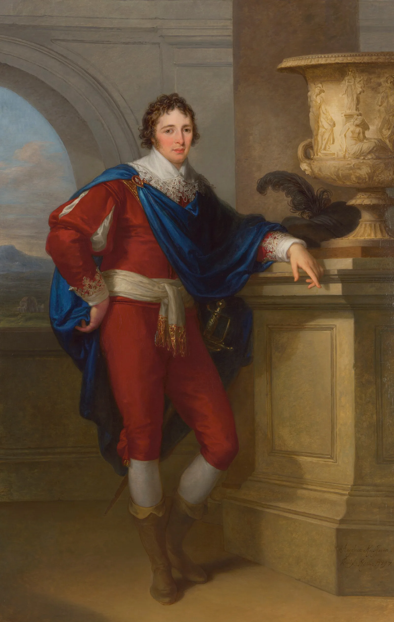 William Henry Lambton 1764 1797 Wall Art by Angelica Kauffmann - Canvas Print
