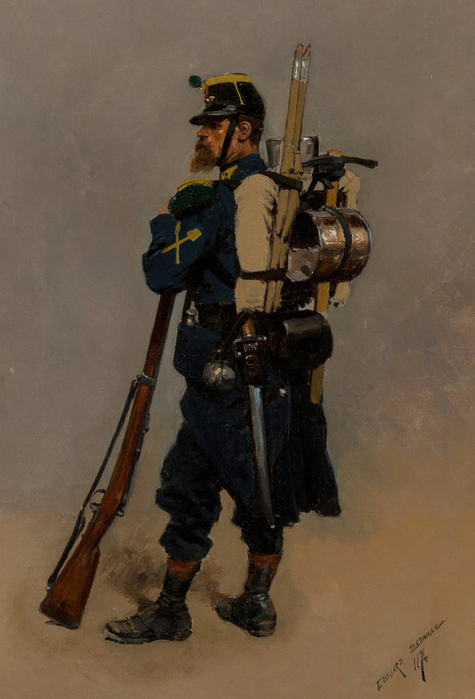 A Line Engineer From The Franco Prussian War Wall Art by Jean-Baptiste Édouard Detaille - Canvas Print