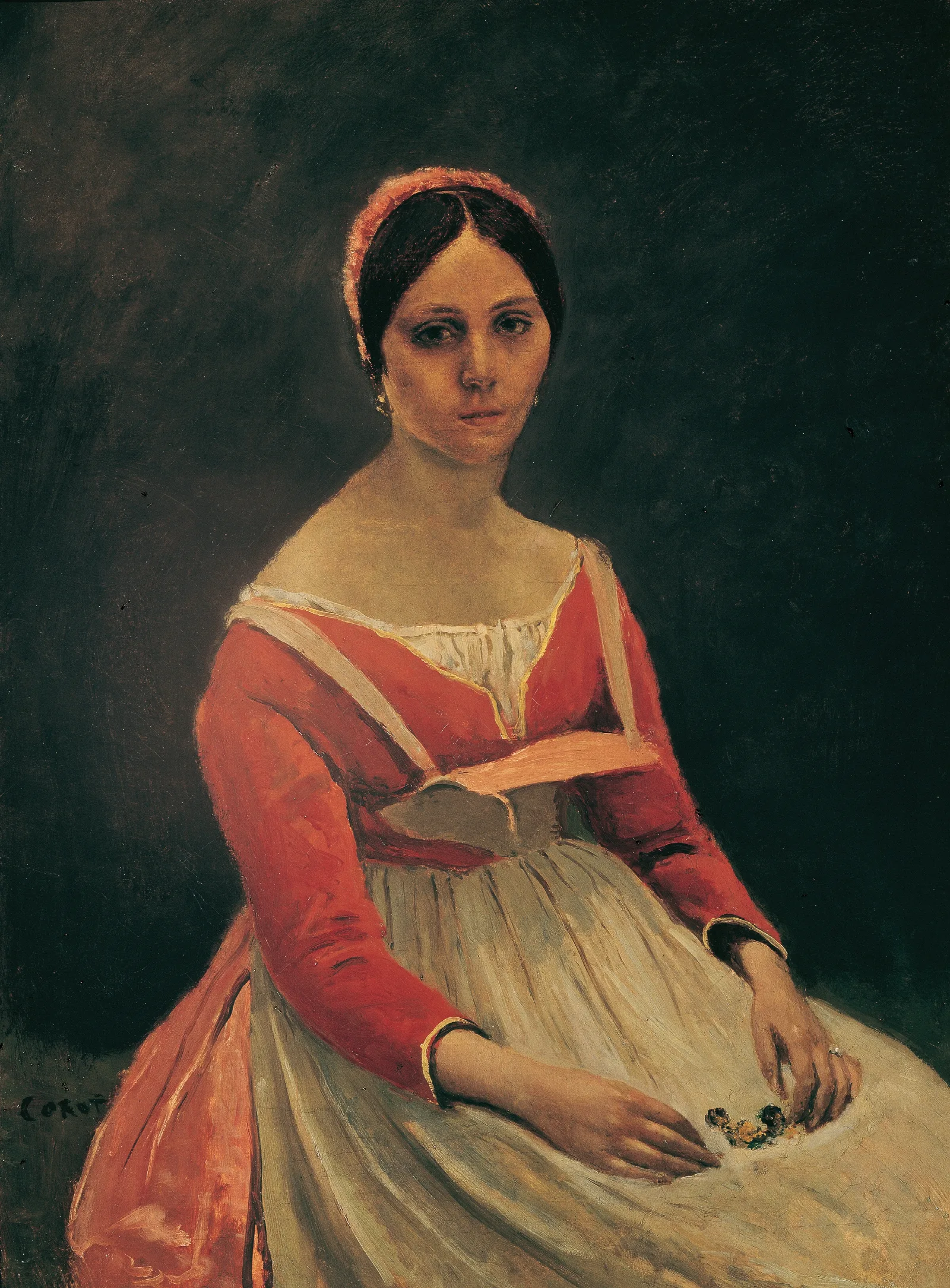 Madame Legois Wall Art by Jean-Baptiste-Camille Corot - Canvas Print
