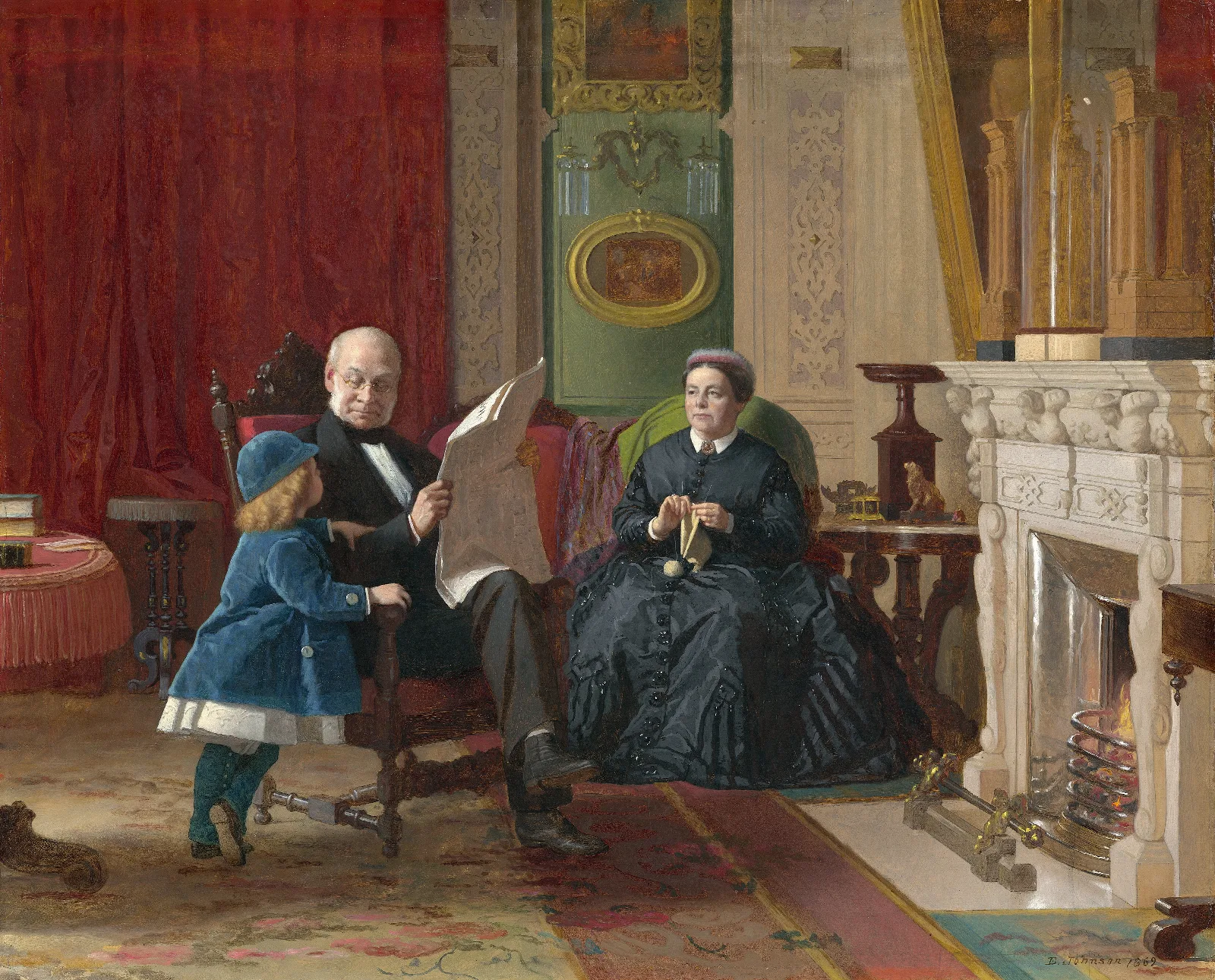 The Brown Family Wall Art by Eastman Johnson - Canvas Print