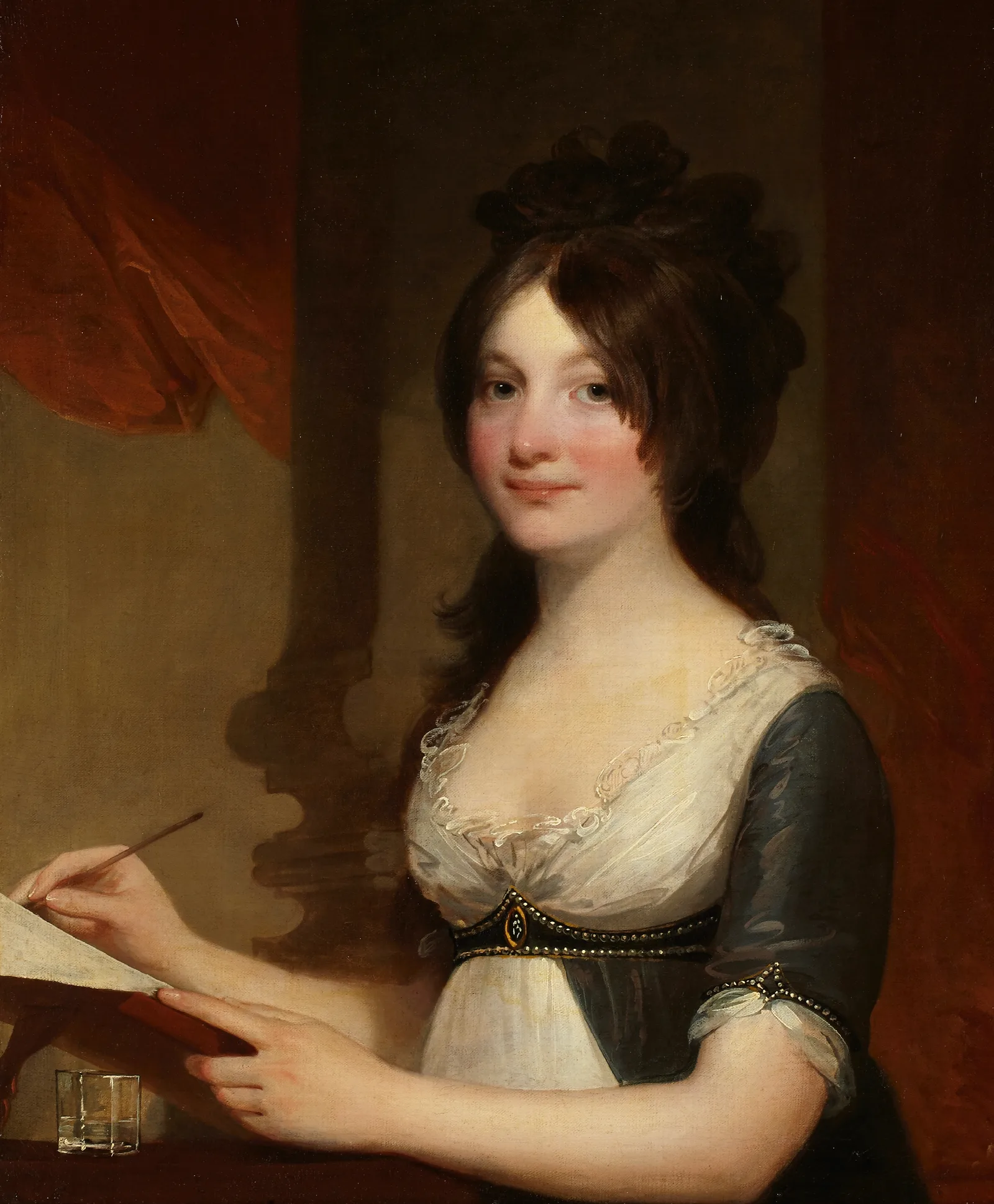 Portrait Of A Young Woman 44 Wall Art by Gilbert Stuart - Canvas Print