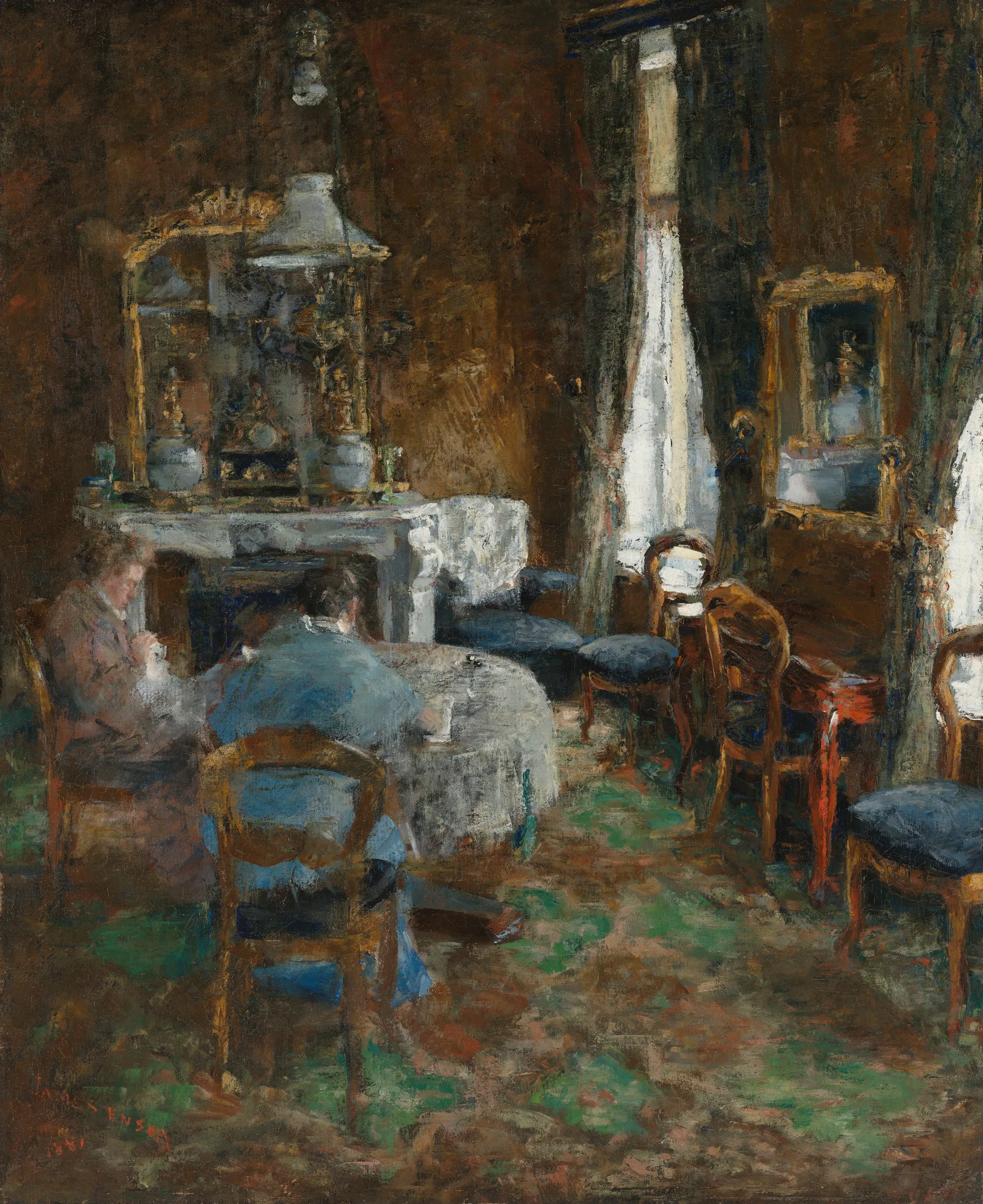 The Bourgeois Salon Wall Art by James Ensor - Canvas Print