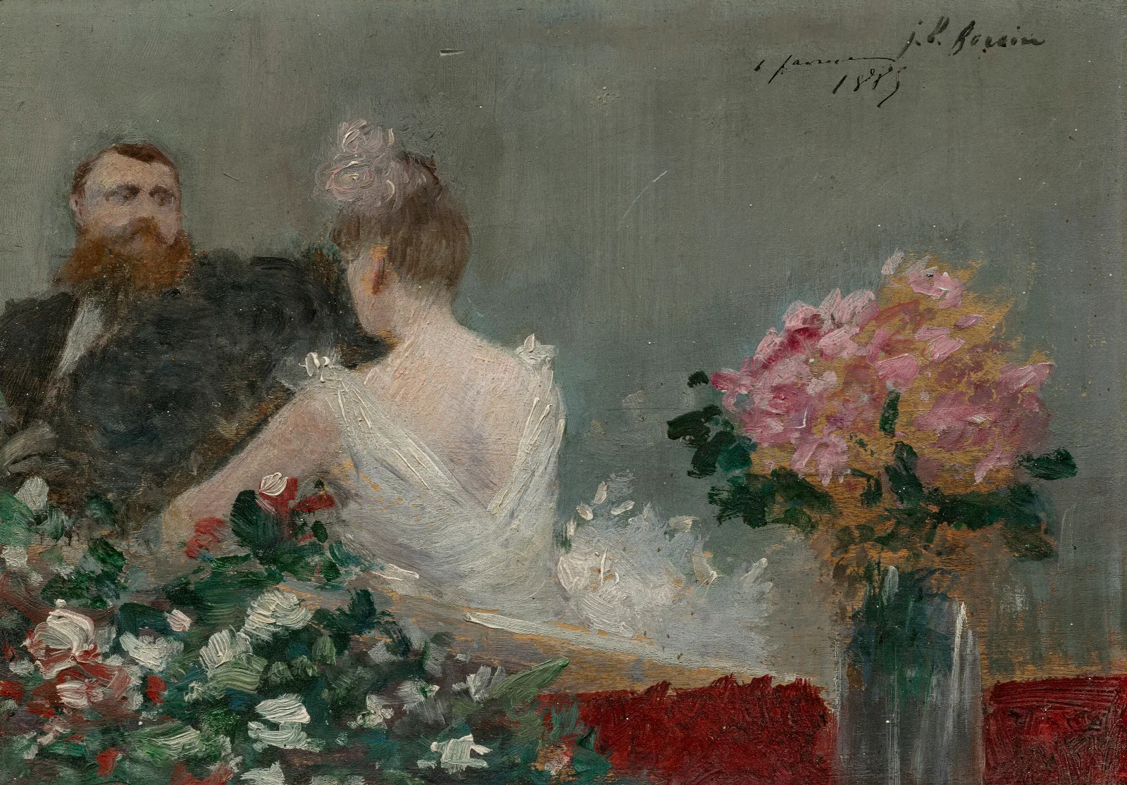 La Loge Fleurie Wall Art by Jean-Louis Forain - Canvas Print