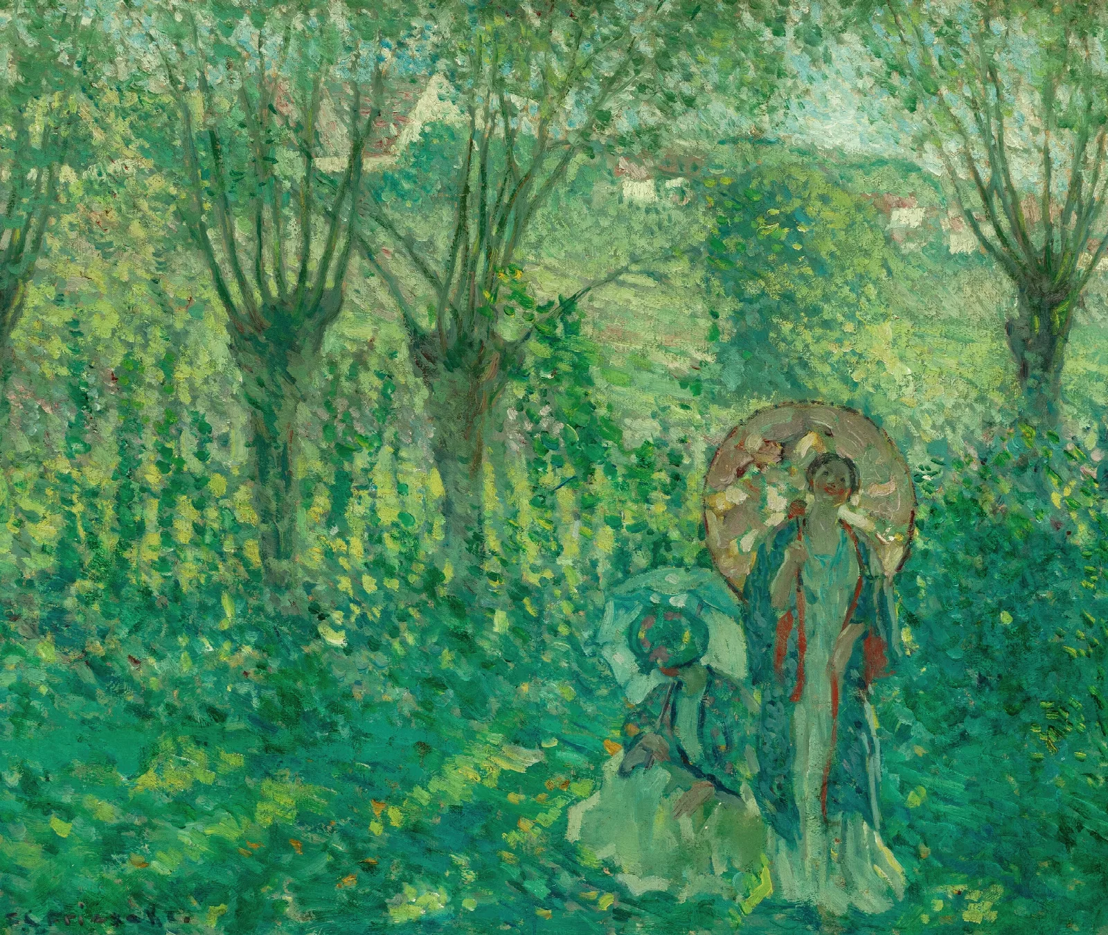 En Promenade 2 Wall Art by Frederick Carl Frieseke - Canvas Print