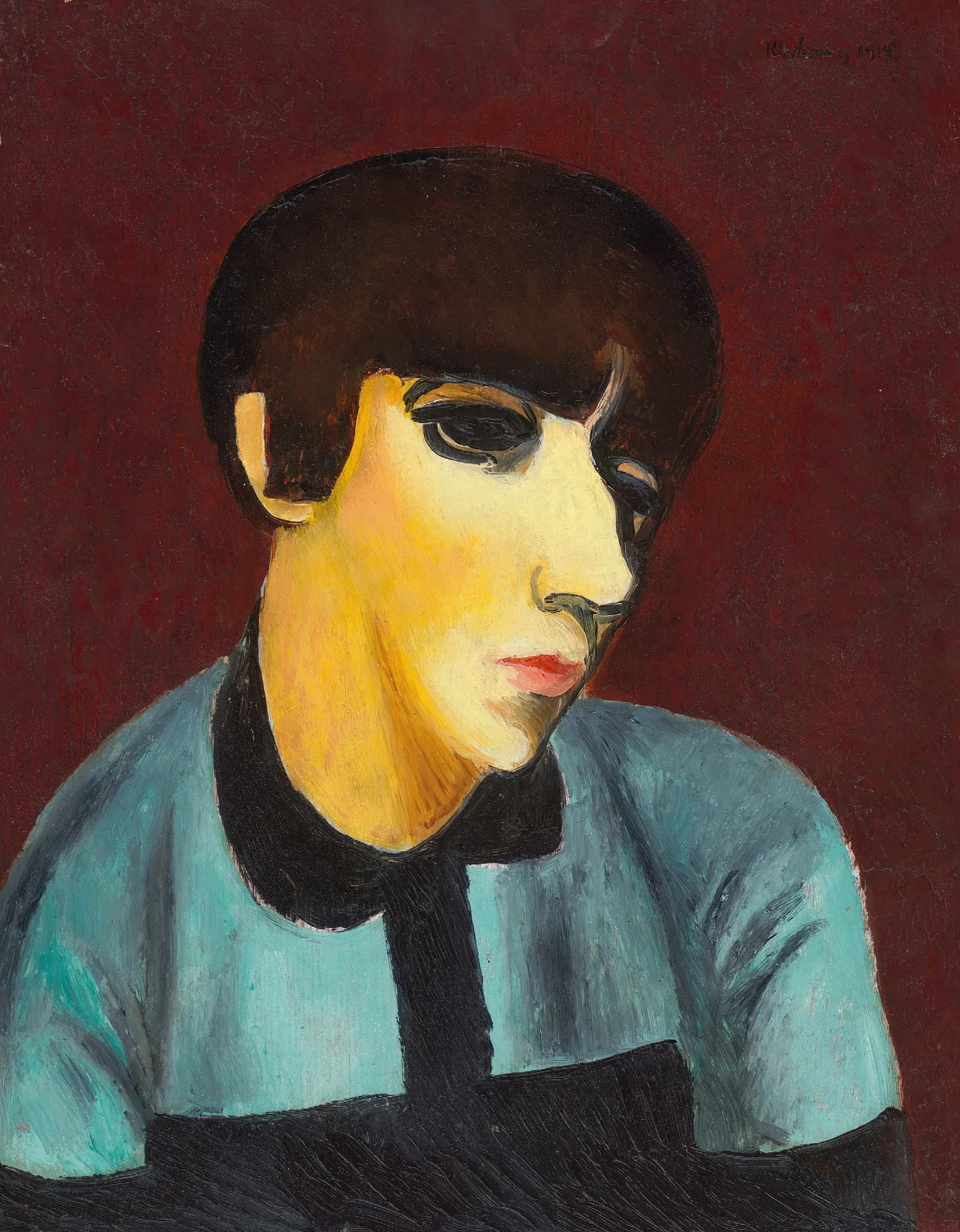 Portrait De Mme Renee Kisling Wall Art by Moïse Kisling - Canvas Print