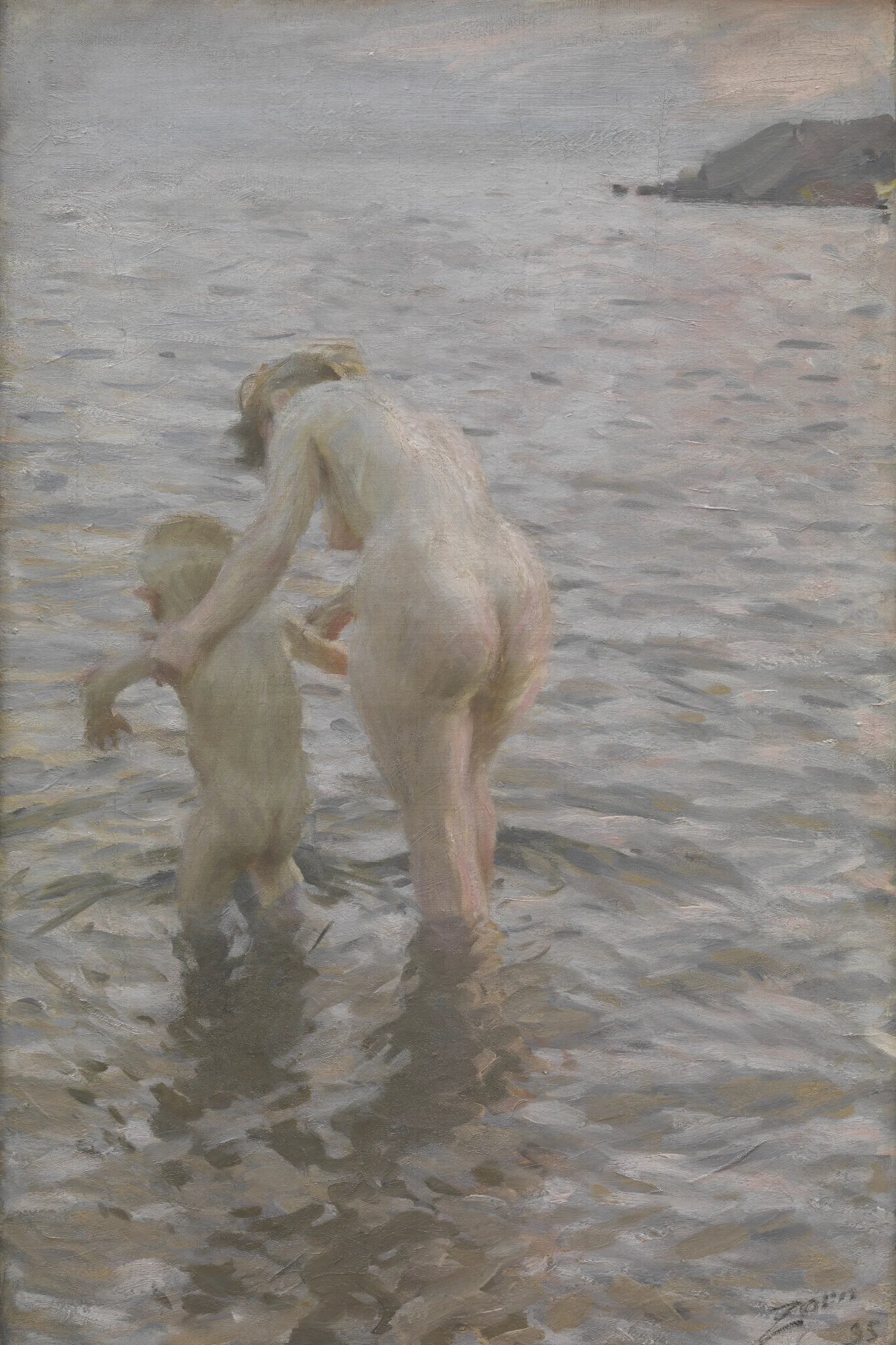 With Mother Wall Art by Anders Zorn - Canvas Print