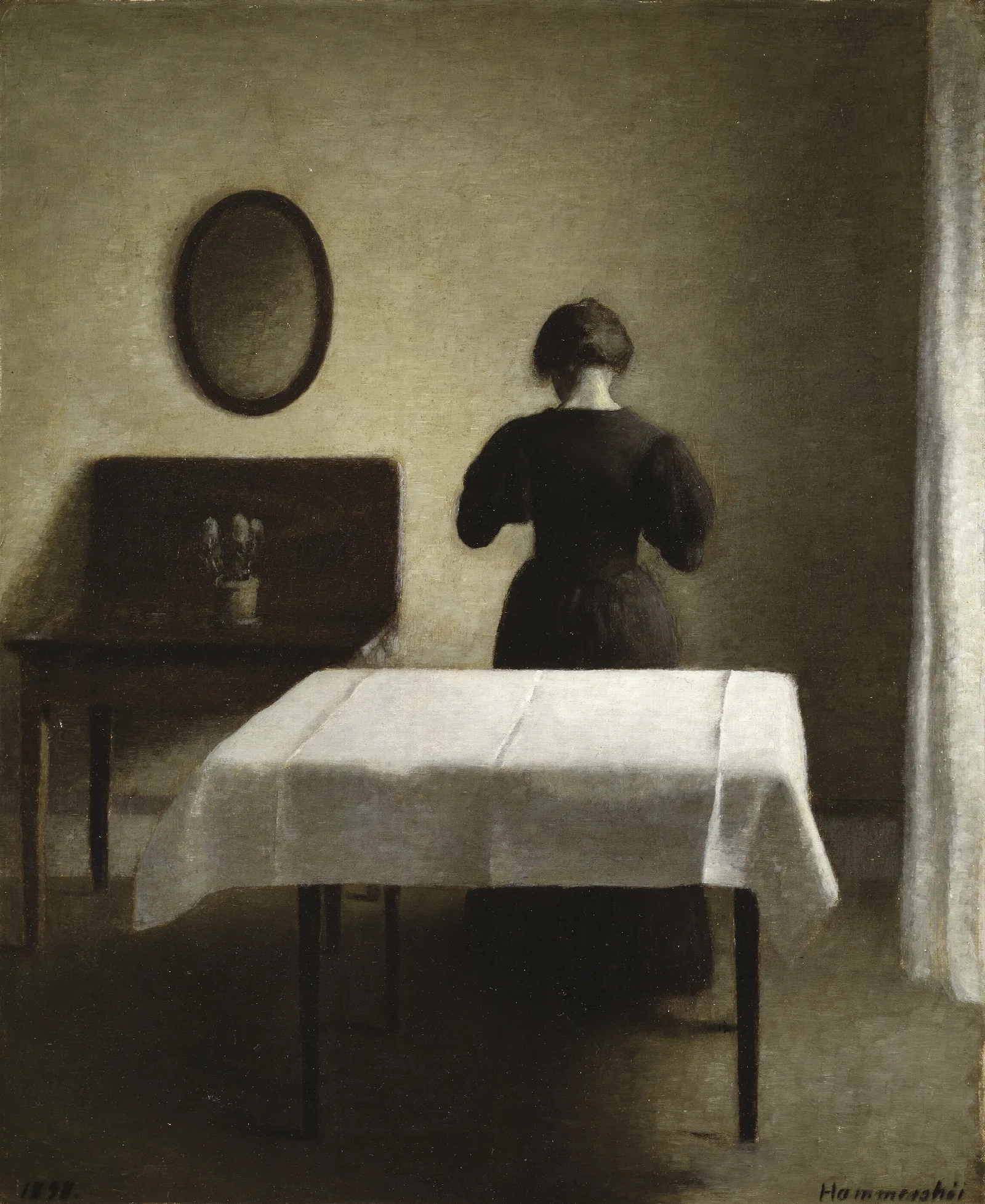 Interior 48 Wall Art by Vilhelm Hammershøi - Canvas Print
