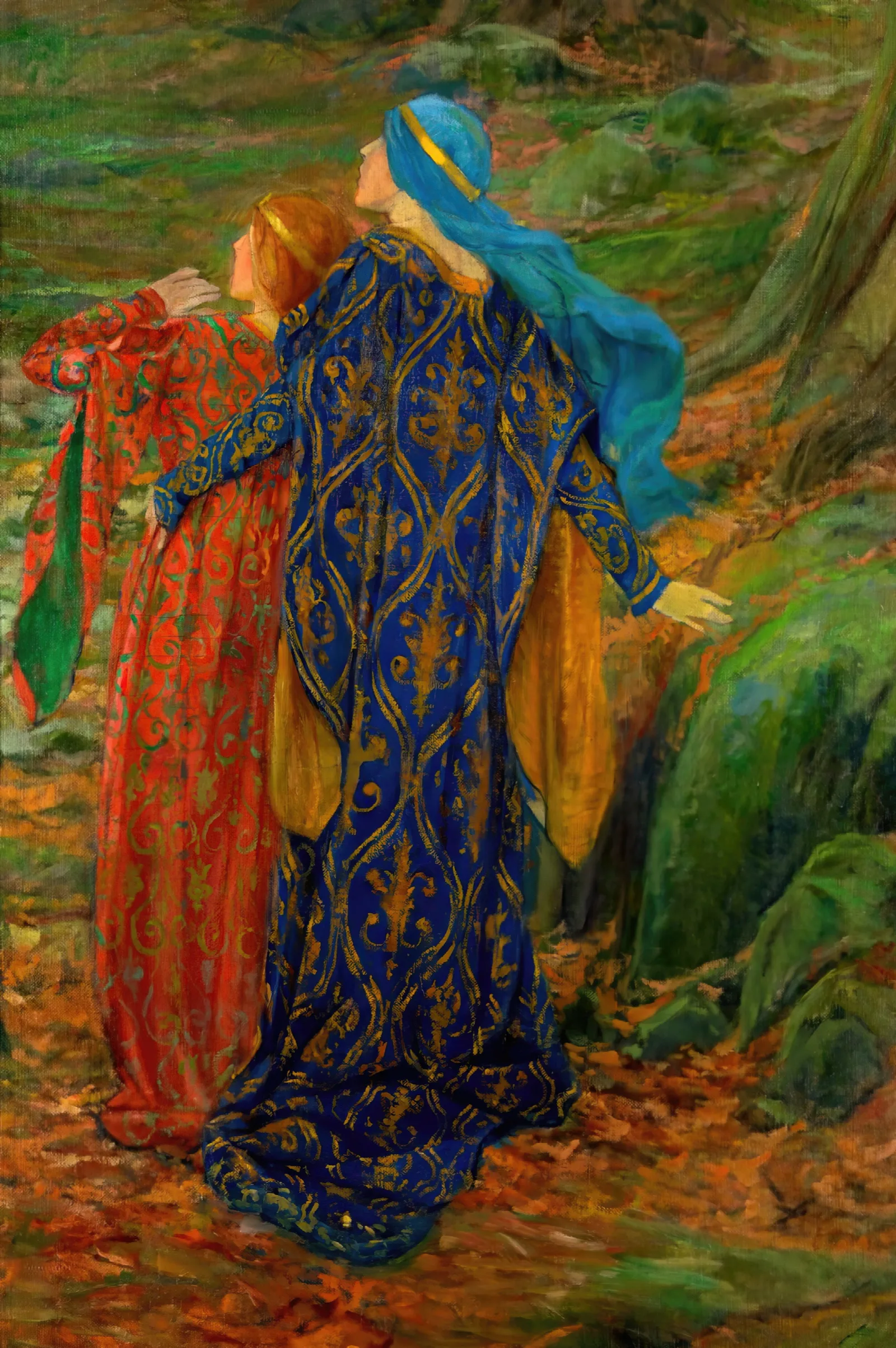 In Awe Wall Art by Edwin Austin Abbey - Canvas Print