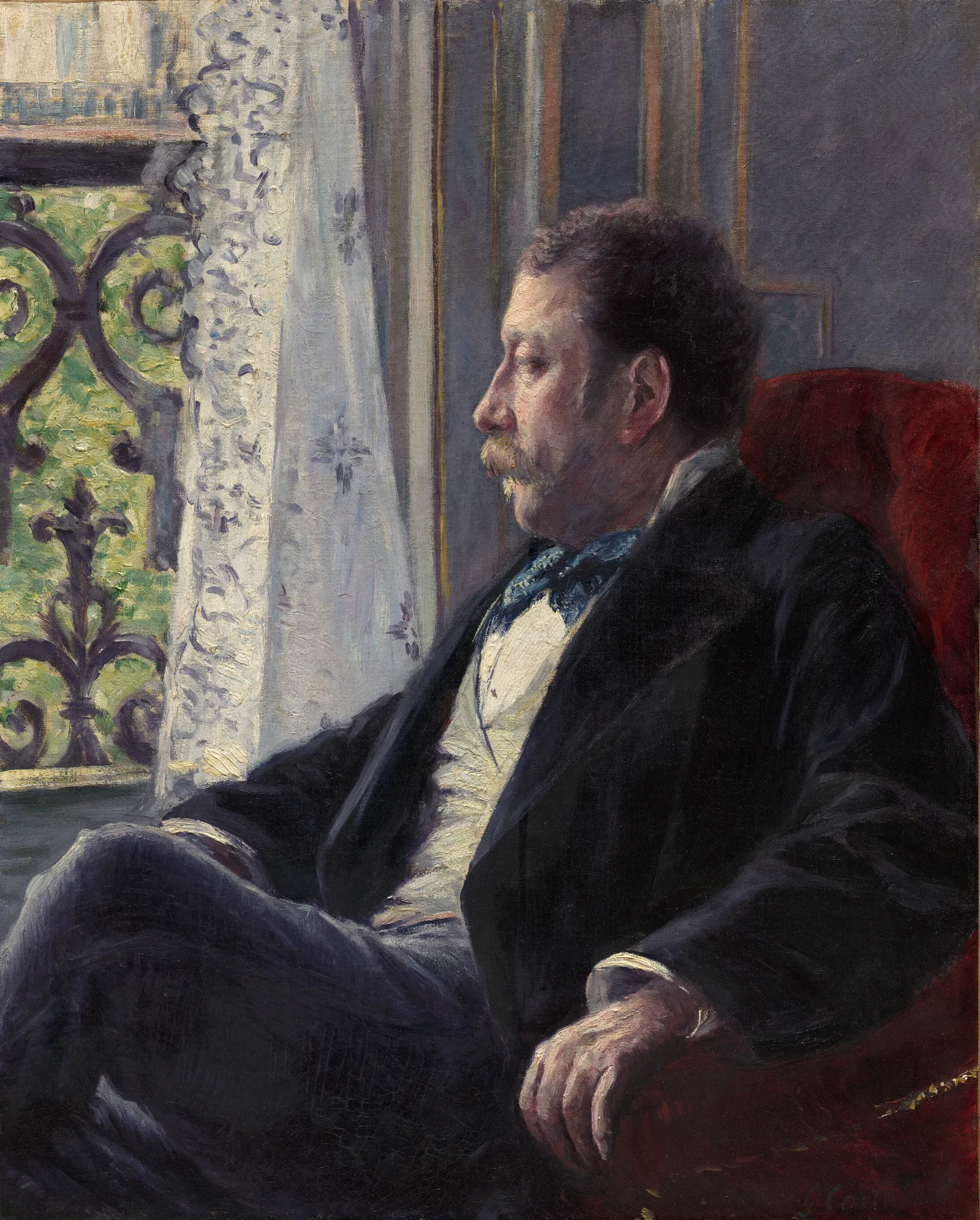Portrait Of A Man 83 Wall Art by Gustave Caillebotte - Canvas Print