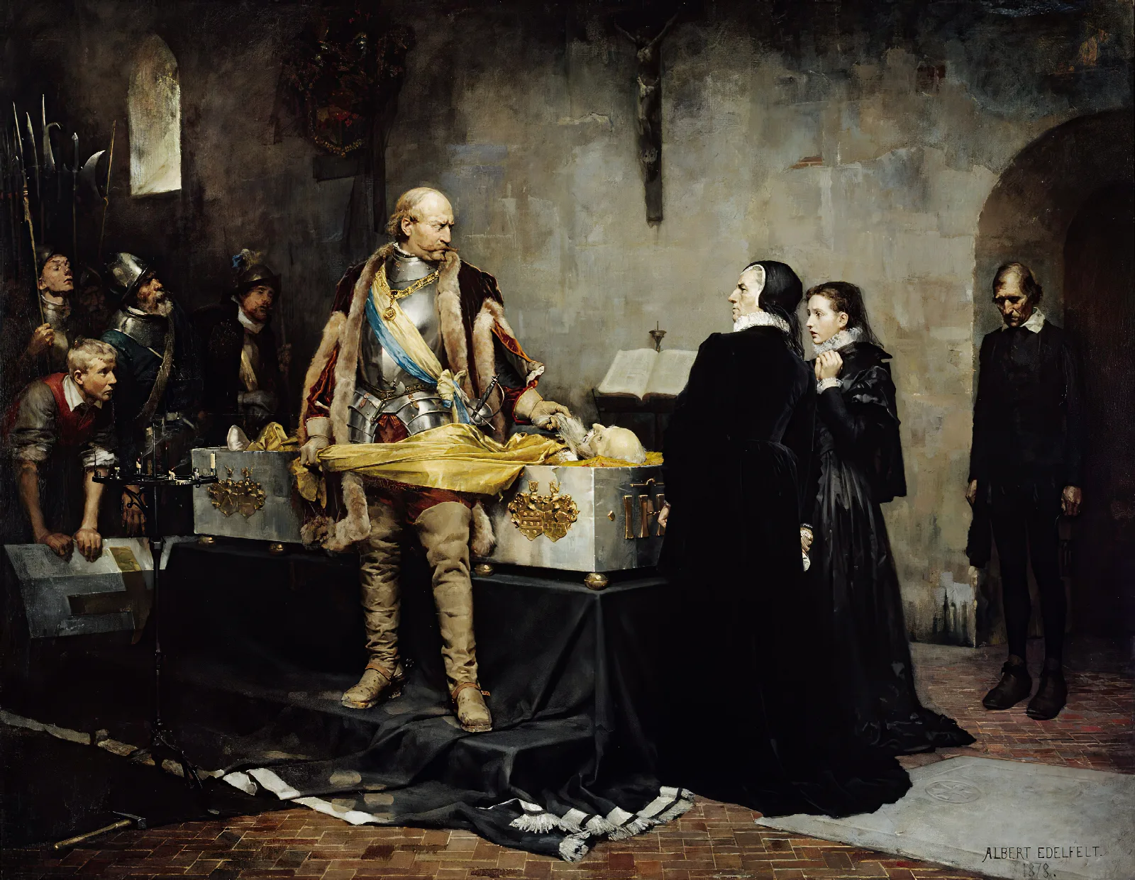 Duke Karl Insulting The Corpse Of Klaus Fleming Wall Art by Albert Edelfelt - Canvas Print