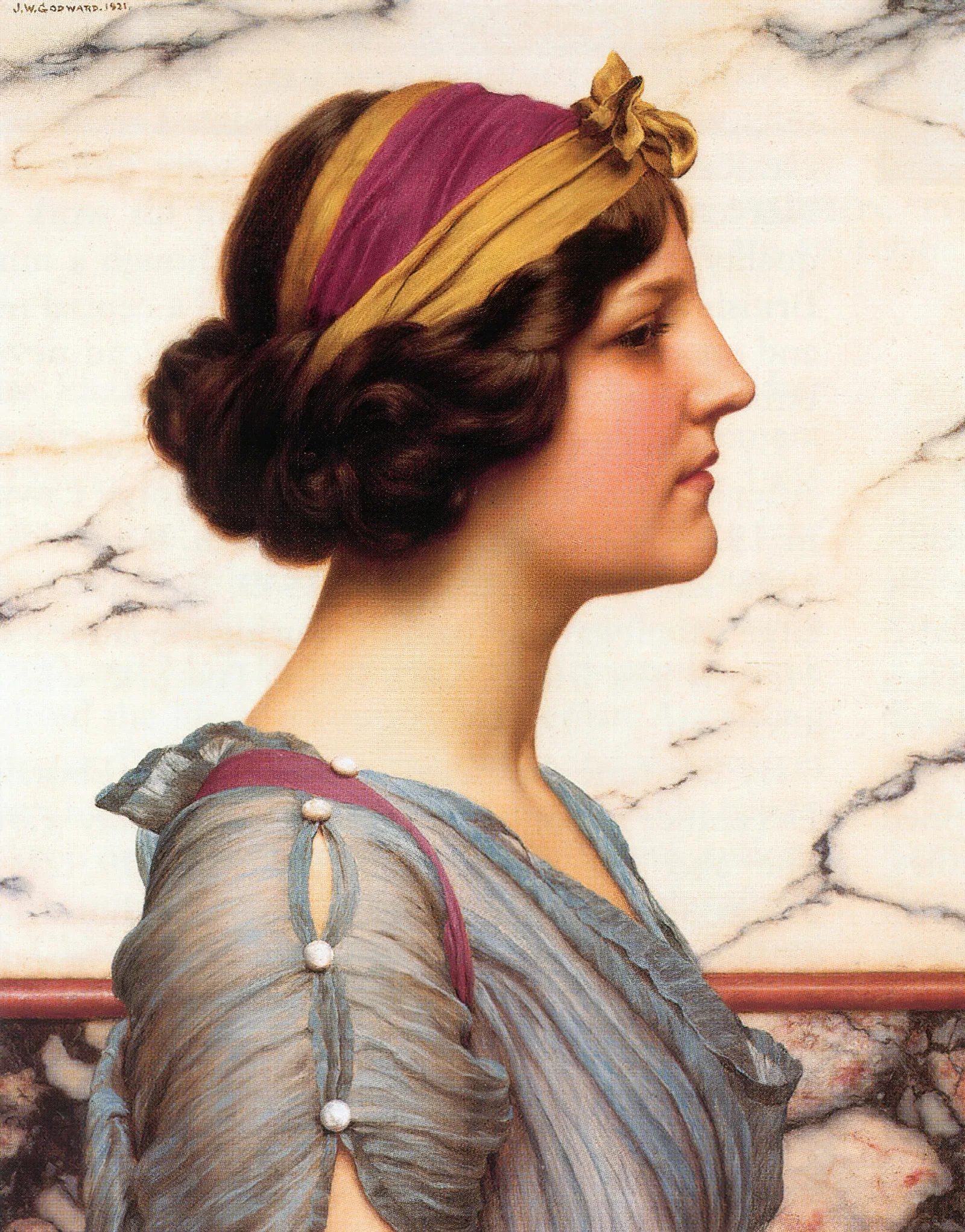 Megilla Wall Art by John William Godward - Canvas Print