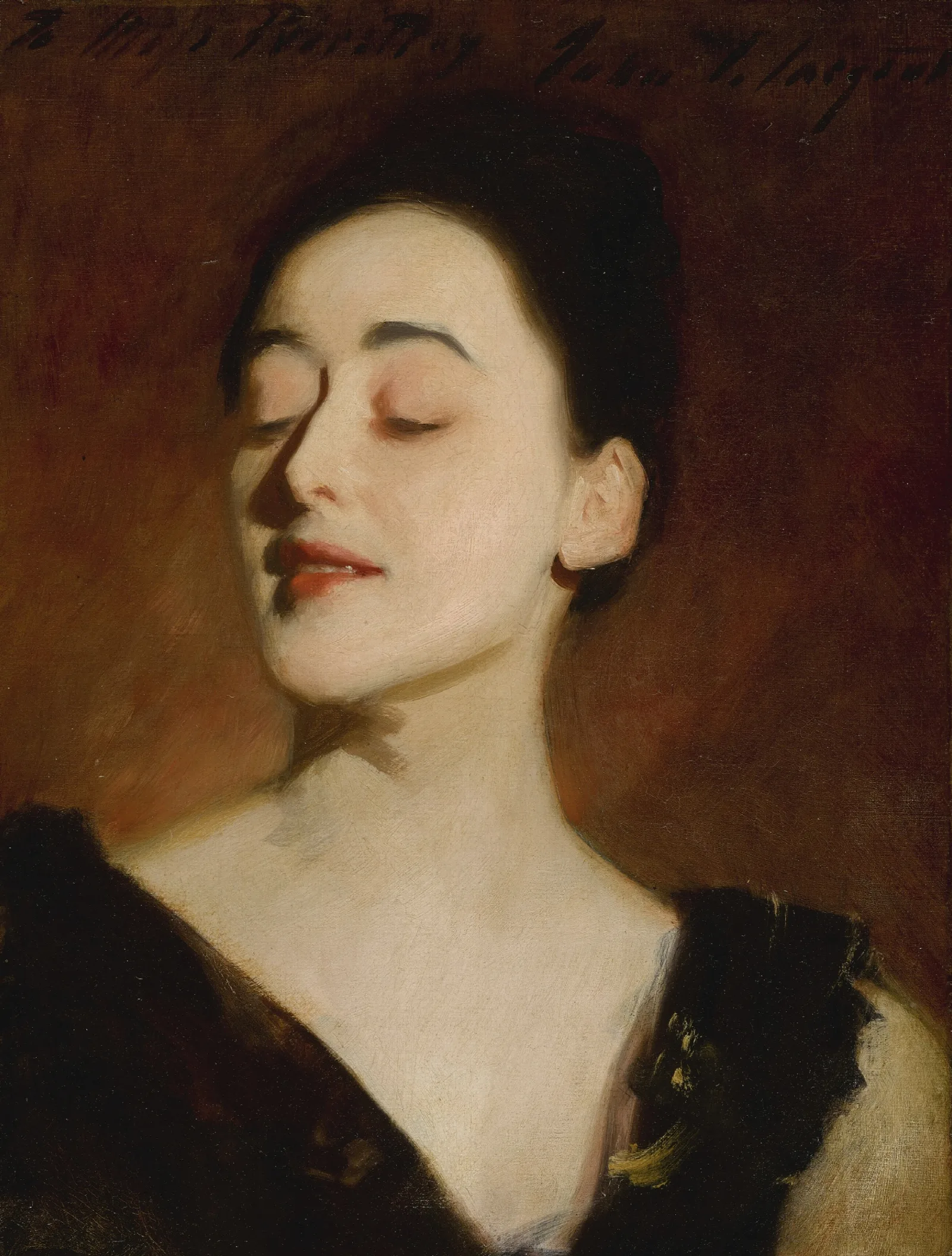 Flora Priestley Lamplight Study Wall Art by John Singer Sargent - Canvas Print