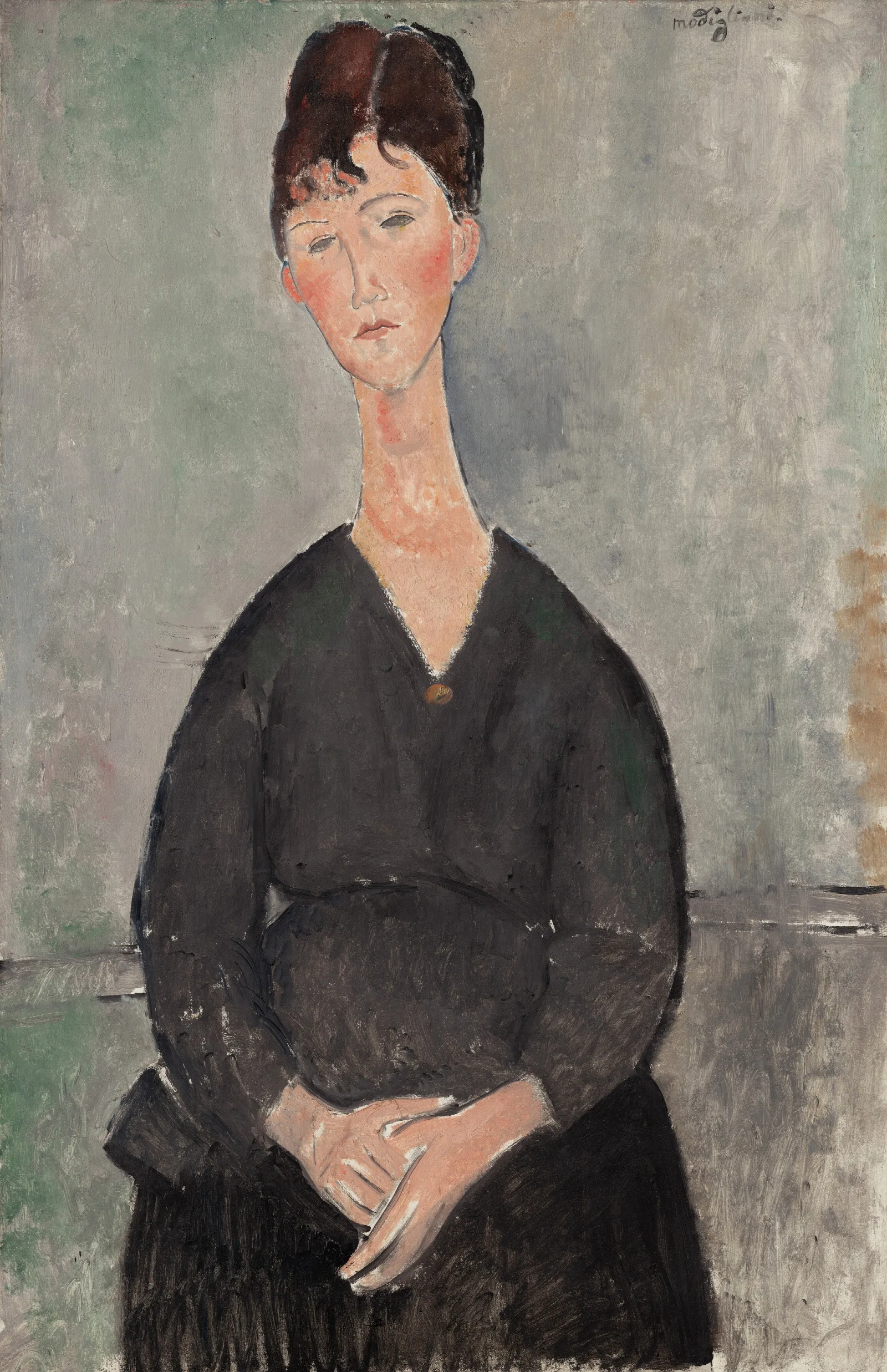 Cafe Singer 2 Wall Art by Amedeo Modigliani - Canvas Print