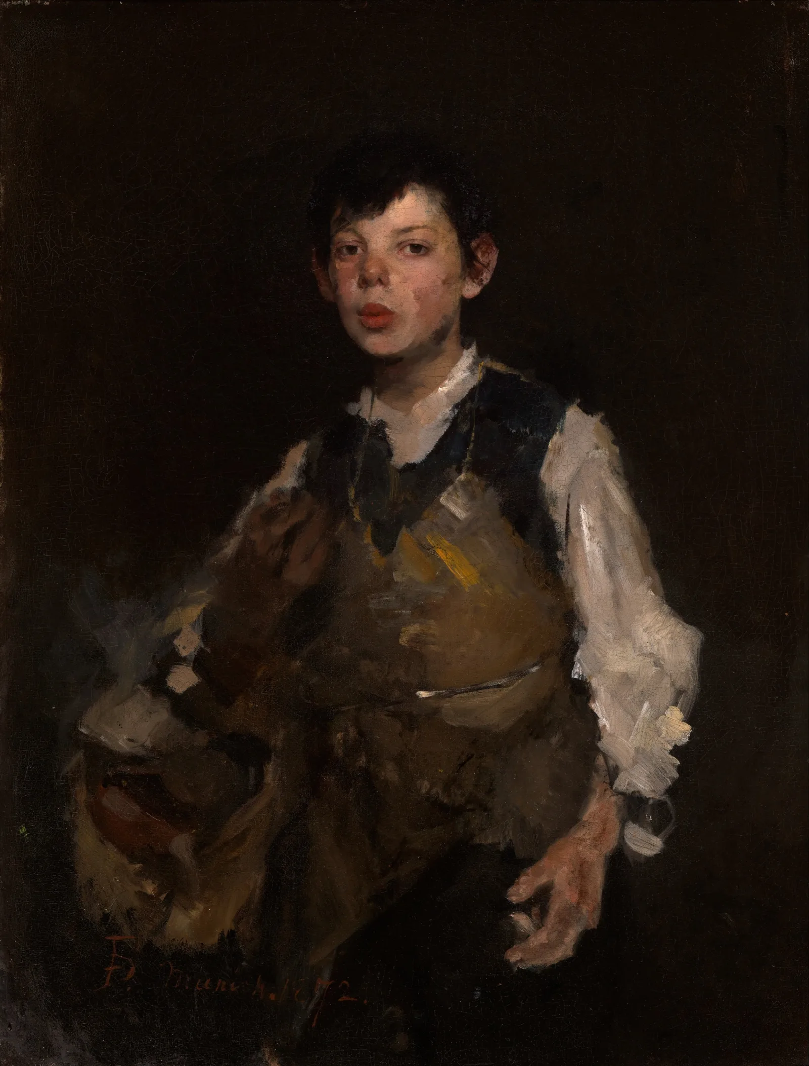 The Whistling Boy 3 Wall Art by Frank Duveneck - Canvas Print