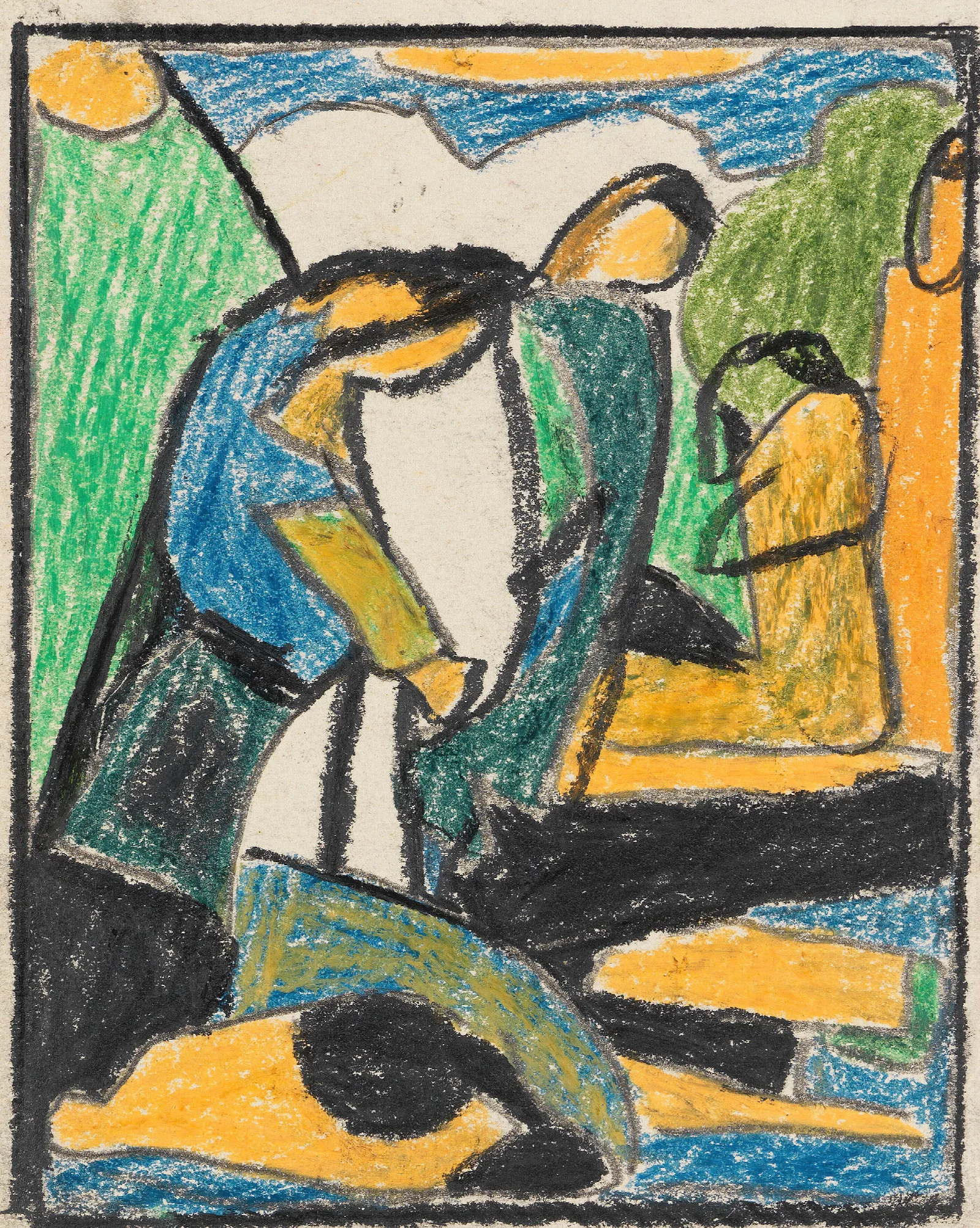 Figurale Komposition 2 Wall Art by Adolf Hölzel - Canvas Print