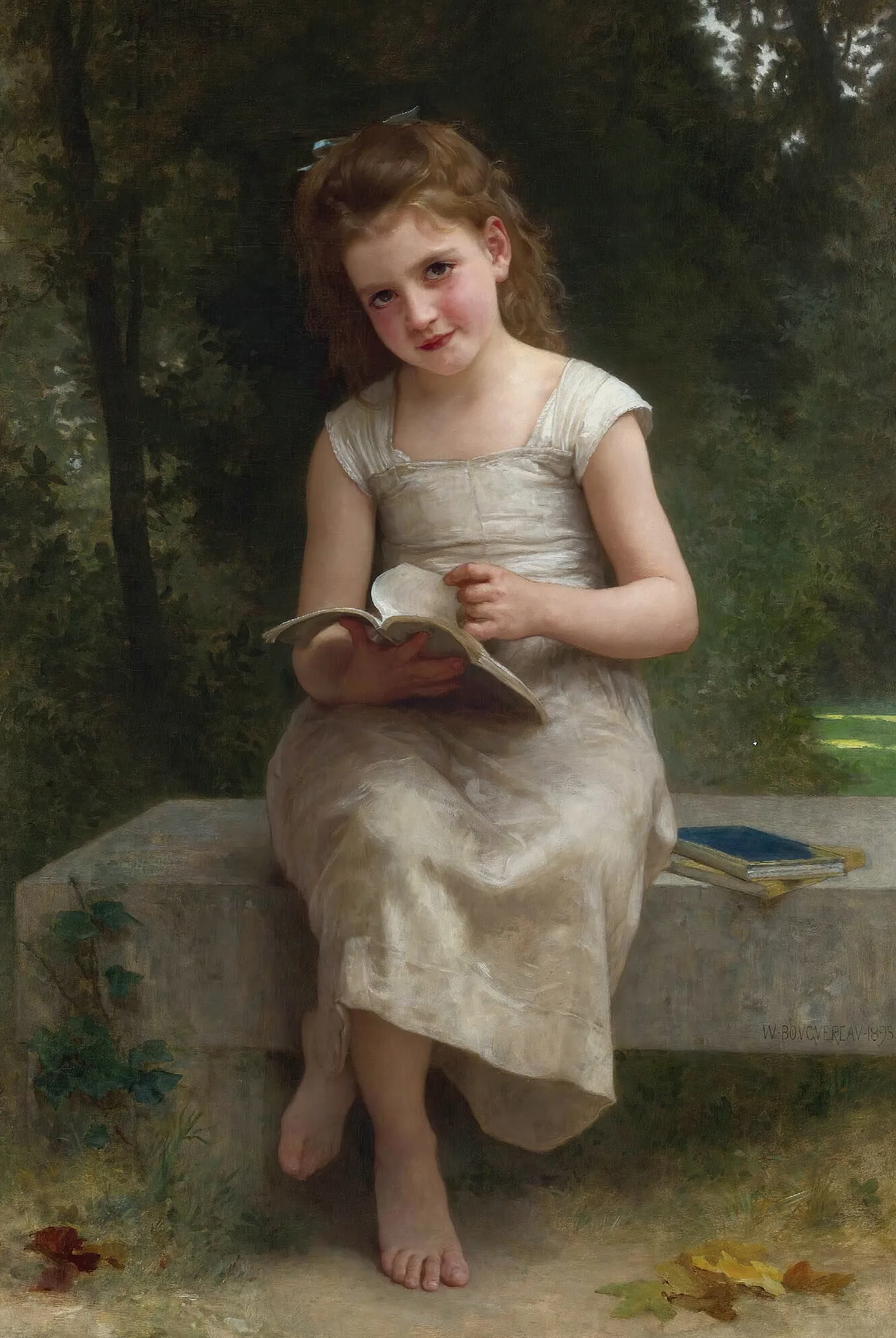 La Liseuse Wall Art by William Bouguereau - Canvas Print