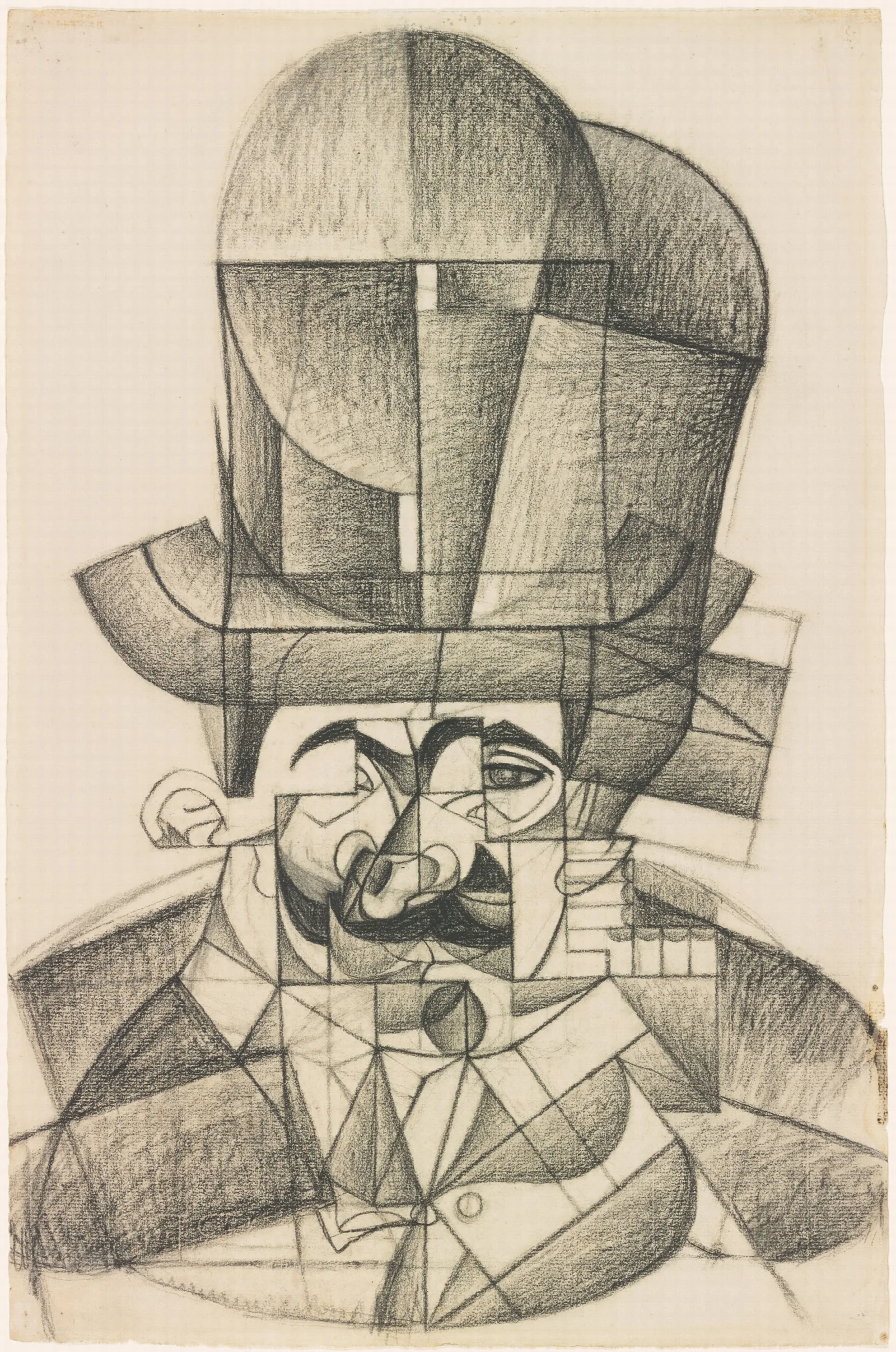 Man With Opera Hat Wall Art by Juan Gris - Canvas Print